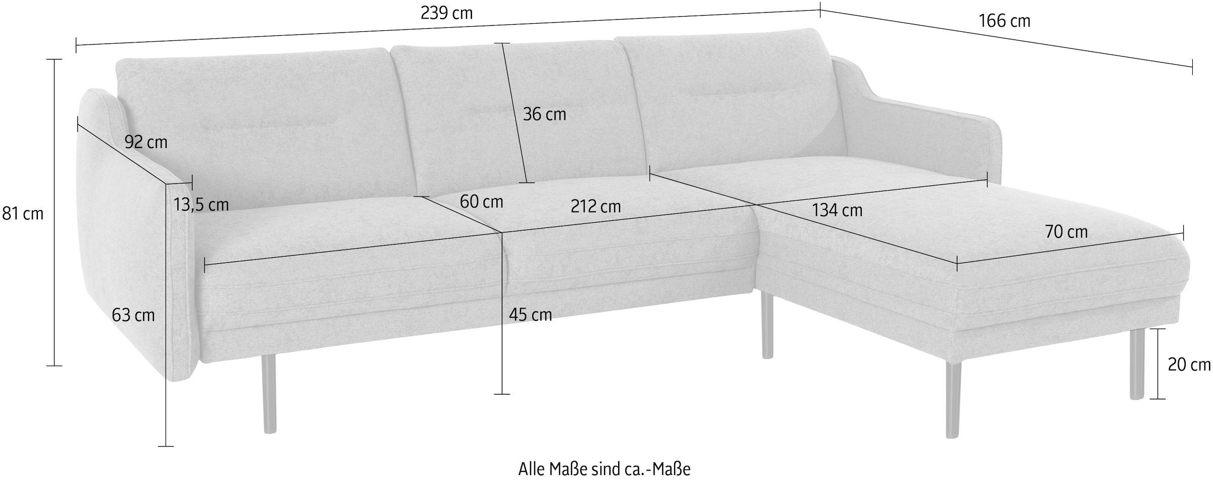andas Ecksofa »Nordfyn L-Form« edles Design in 3 Bezugsqualitäten,  Design by Morten Georgsen