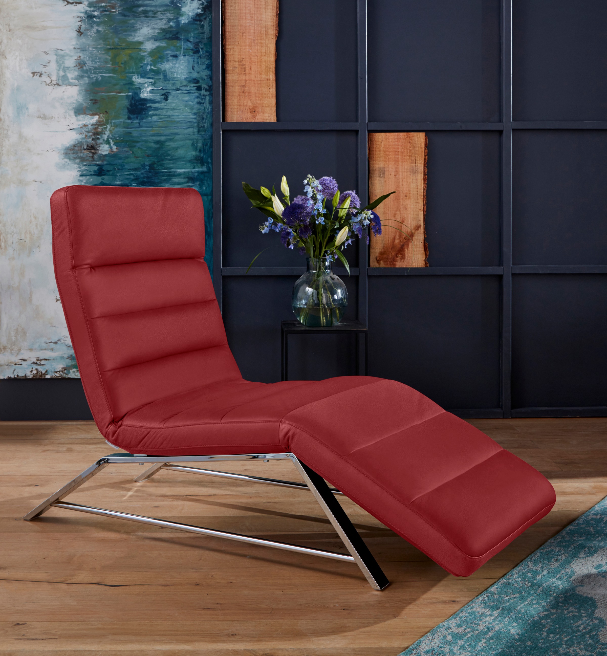 W.SCHILLIG Relaxliege »daily dreams«, Funktionsliege wahlweise mit Motor, Gestell Chrom, Breite 75 cm