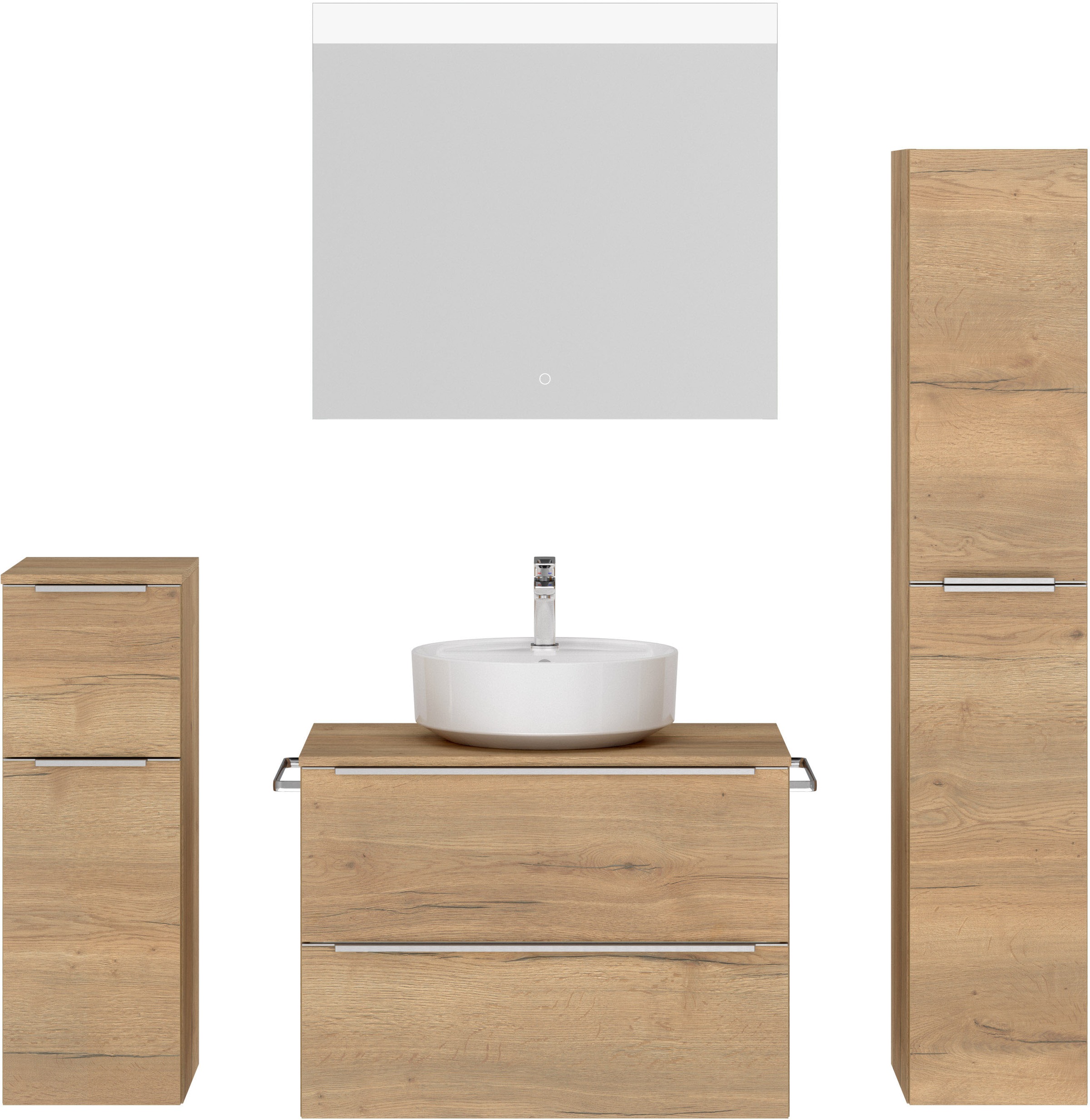 nobilia Badmöbel-Set "Alvene" vormontiert, mit Soft-Close, 4 Stk. tlg. günstig online kaufen