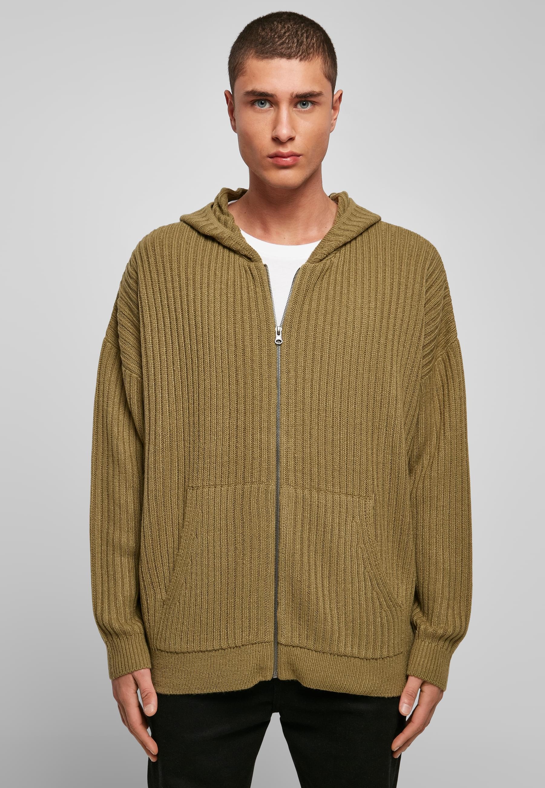 URBAN CLASSICS Kapuzensweatshirt »Urban Classics Herren Knitted Zip Hoody«, (1 tlg.)