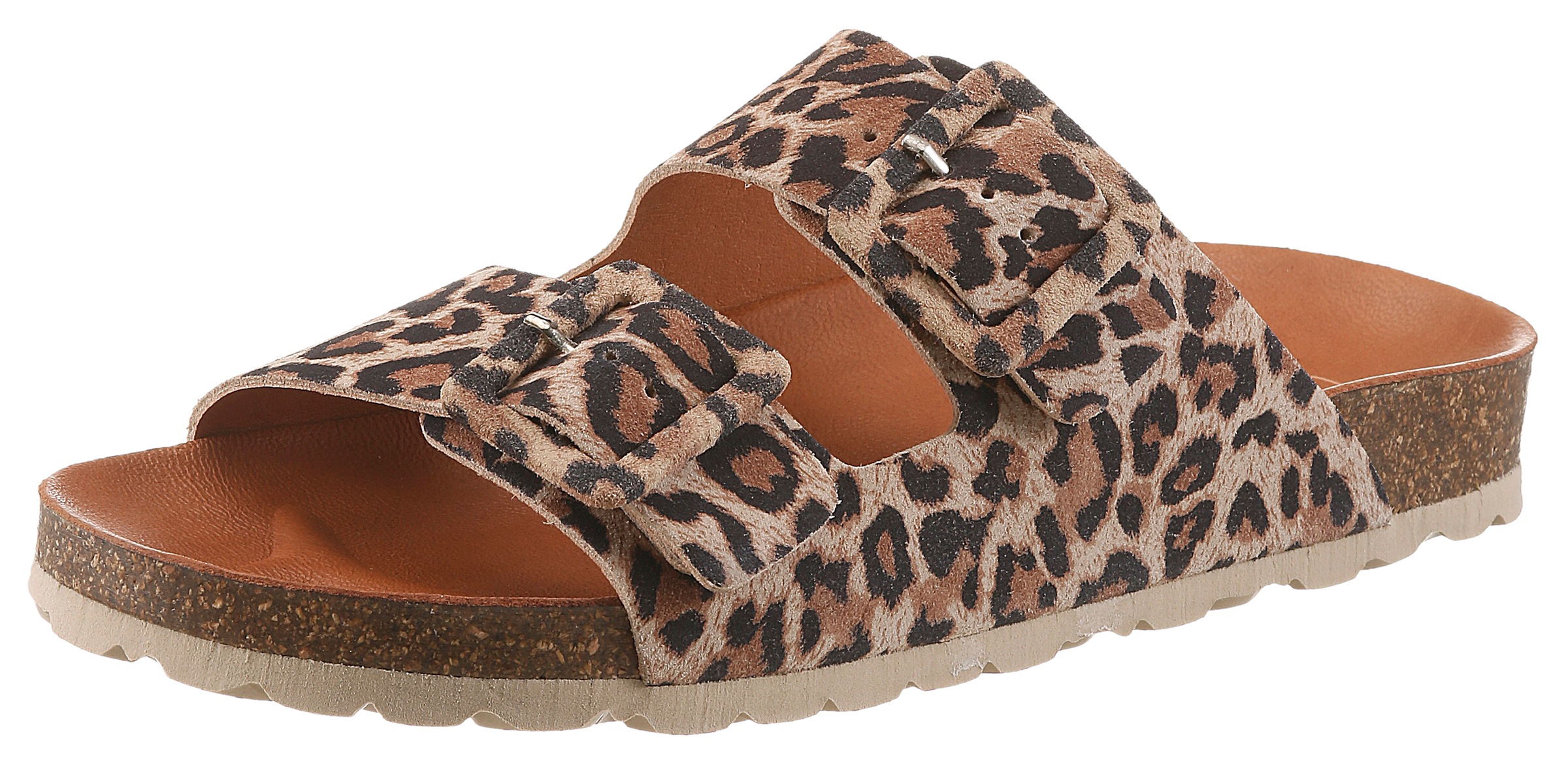 VERBENAS Pantolette "Randell Leopardo", Sommerschuh, Schlappen, Hausschuh m günstig online kaufen