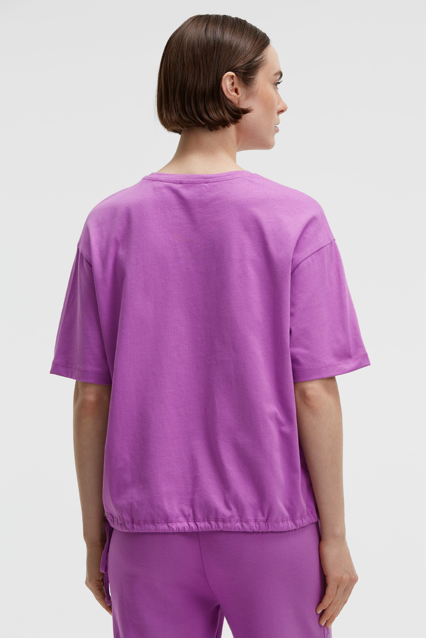 SENSES.THE LABEL Rundhalsshirt mit Bindeband am Saum