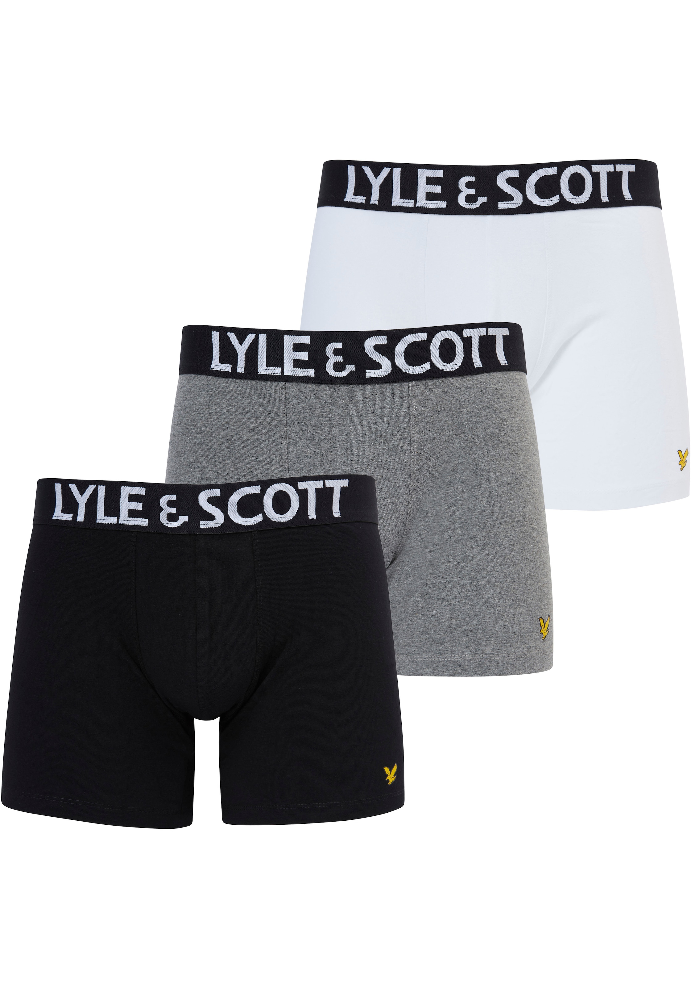 Lyle & Scott Boxershorts »DANIEL«, (Packung, 3 St.), mit Logo-Elastikbund