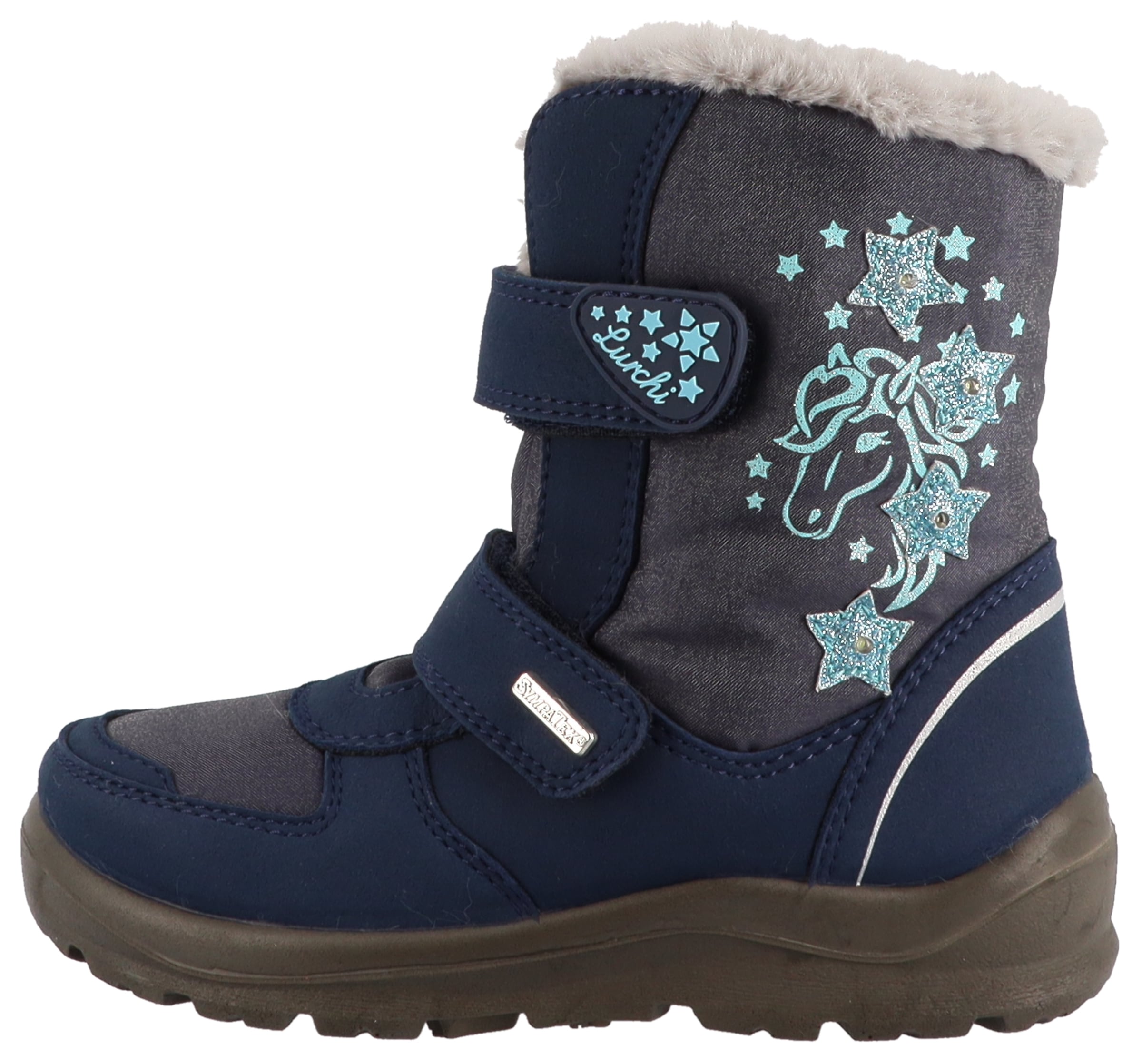 Lurchi Winterboots "Kasandra SYMPATEX" Klettboots mit Glitzer, Größenschablone zum Download