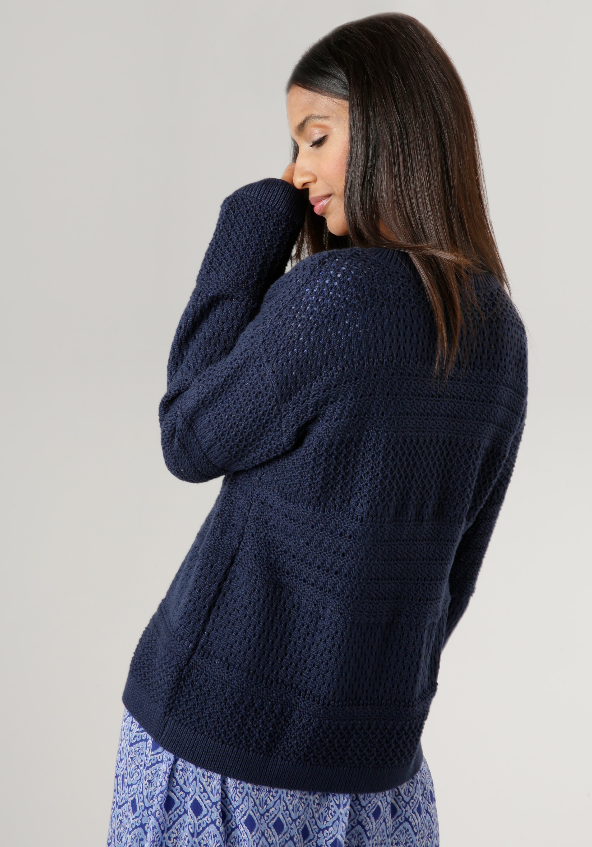 Aniston SELECTED Strickjacke, im Strickmuster-Mix günstig online kaufen