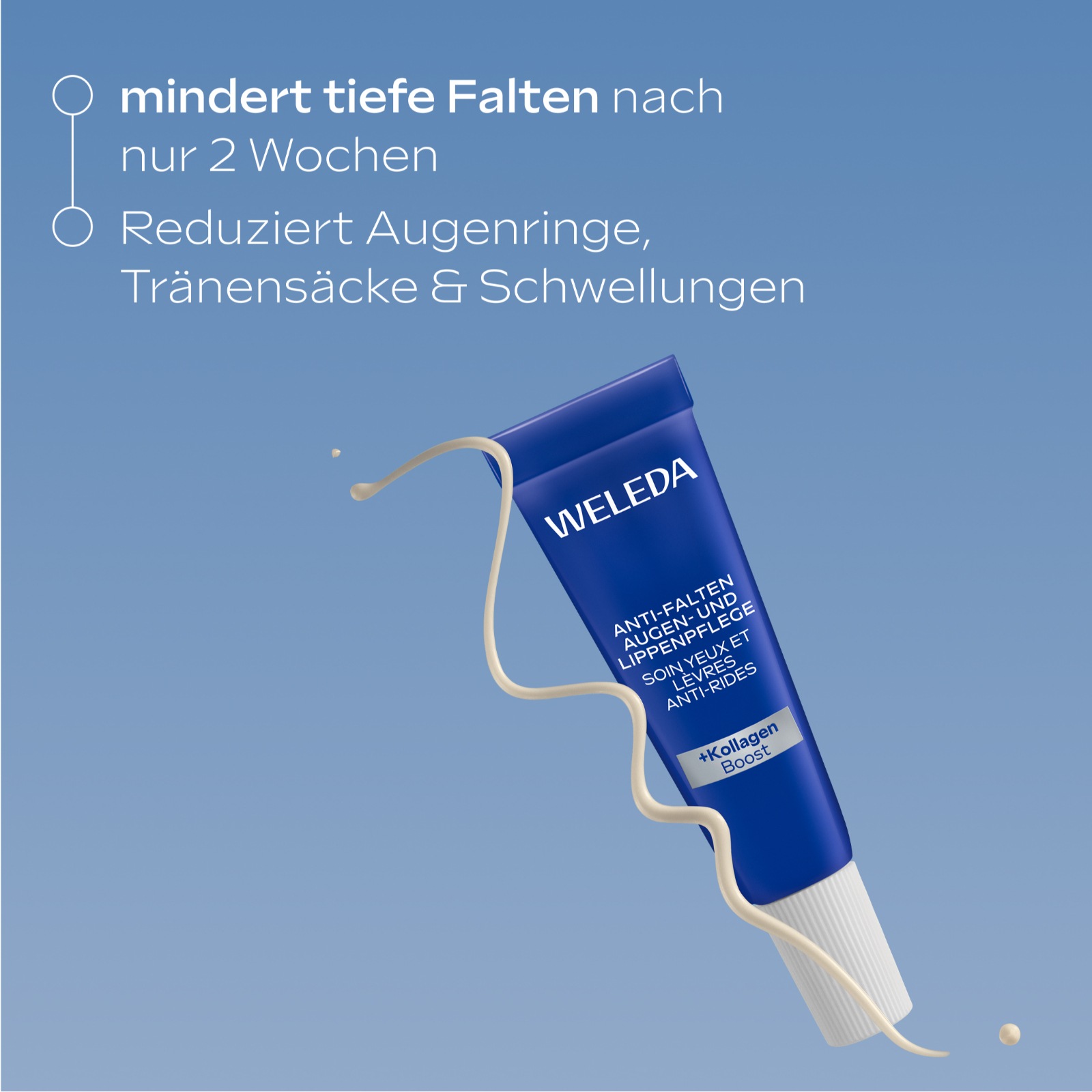 WELEDA Gesichtspflege »Anti-Falten Augen- und Lippenpflege Blauer Enzian & Edelweiss« mindert sichtbar Falten, Augenringe, Tränensäcke und Schwellungen