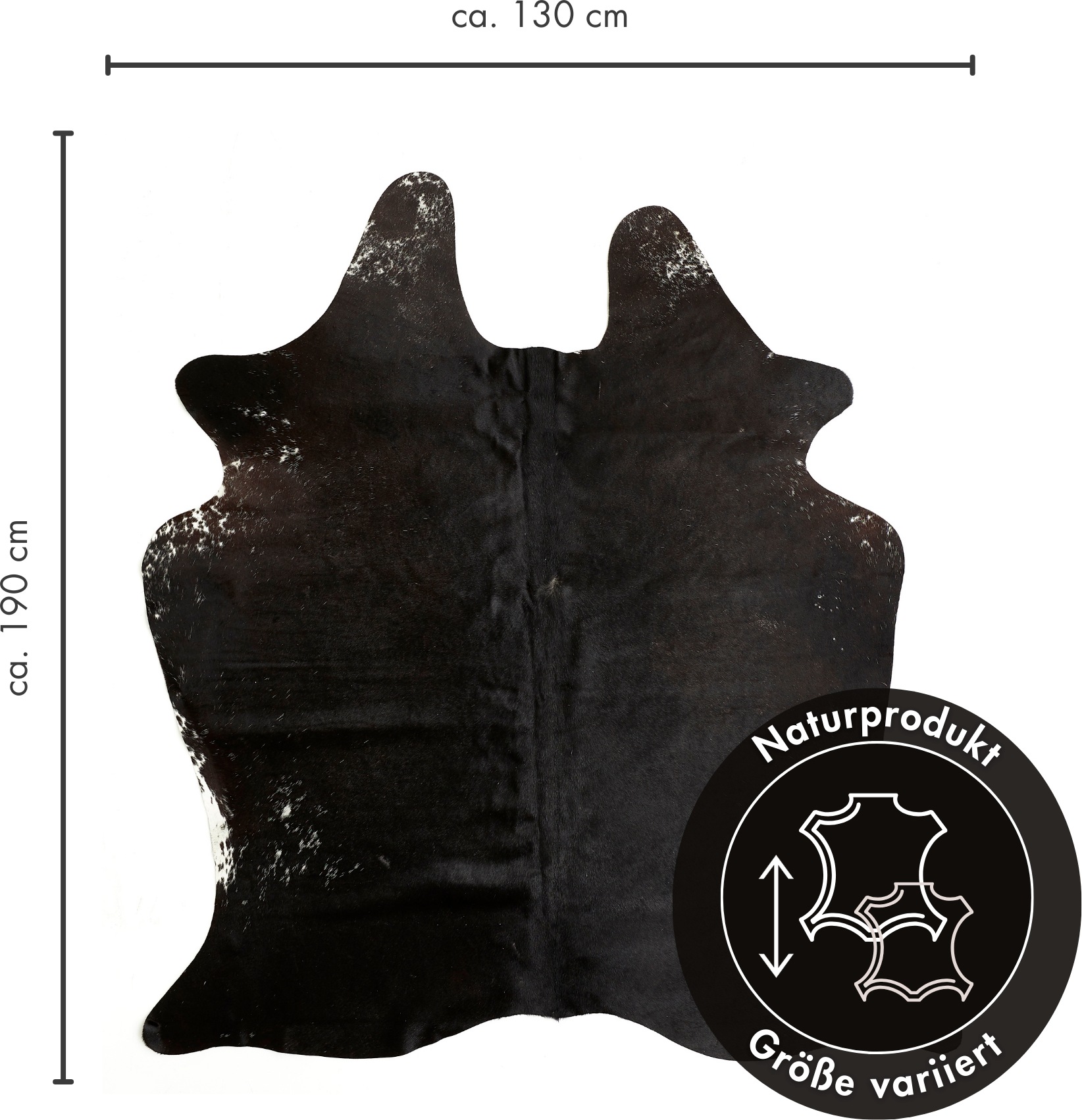 Thumbnail - LUXOR living Fellteppich "Rinderfell" fellförmig 2 mm Höhe echtes Rinderfell, Naturprodukt - daher ist jedes Fell ein Ei...