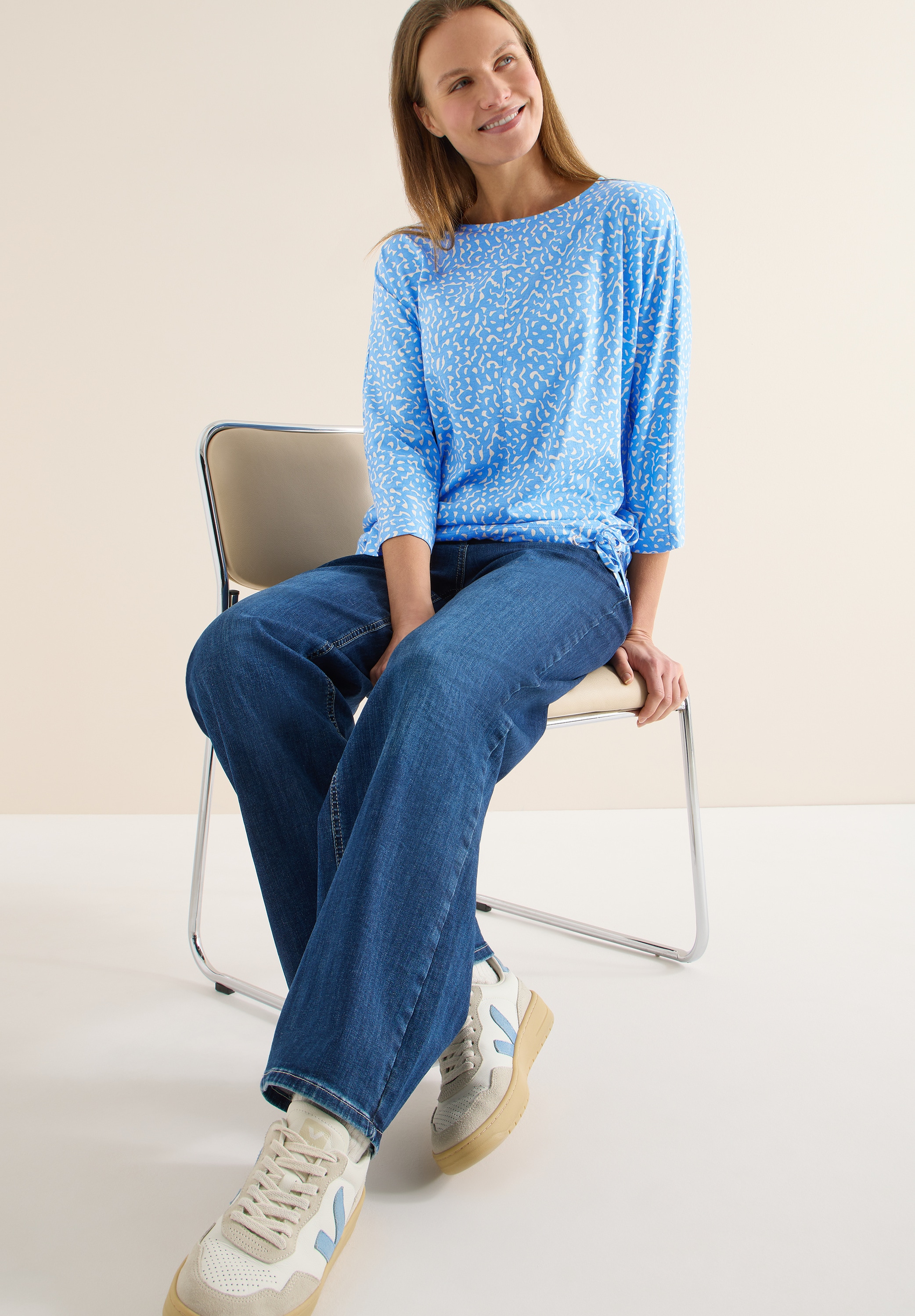 Cecil 3/4-Arm-Shirt mit Minimal Print