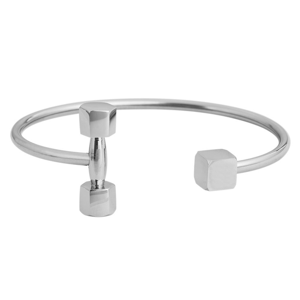 ADELIA ́S Damen Armreif "Armband – Armreif aus Edelstahl Ø 6,4 cm cm", 6,4cm, Edelstahlsilber, Edelstahl, Armbänder, Eine schöne Geschenkidee für