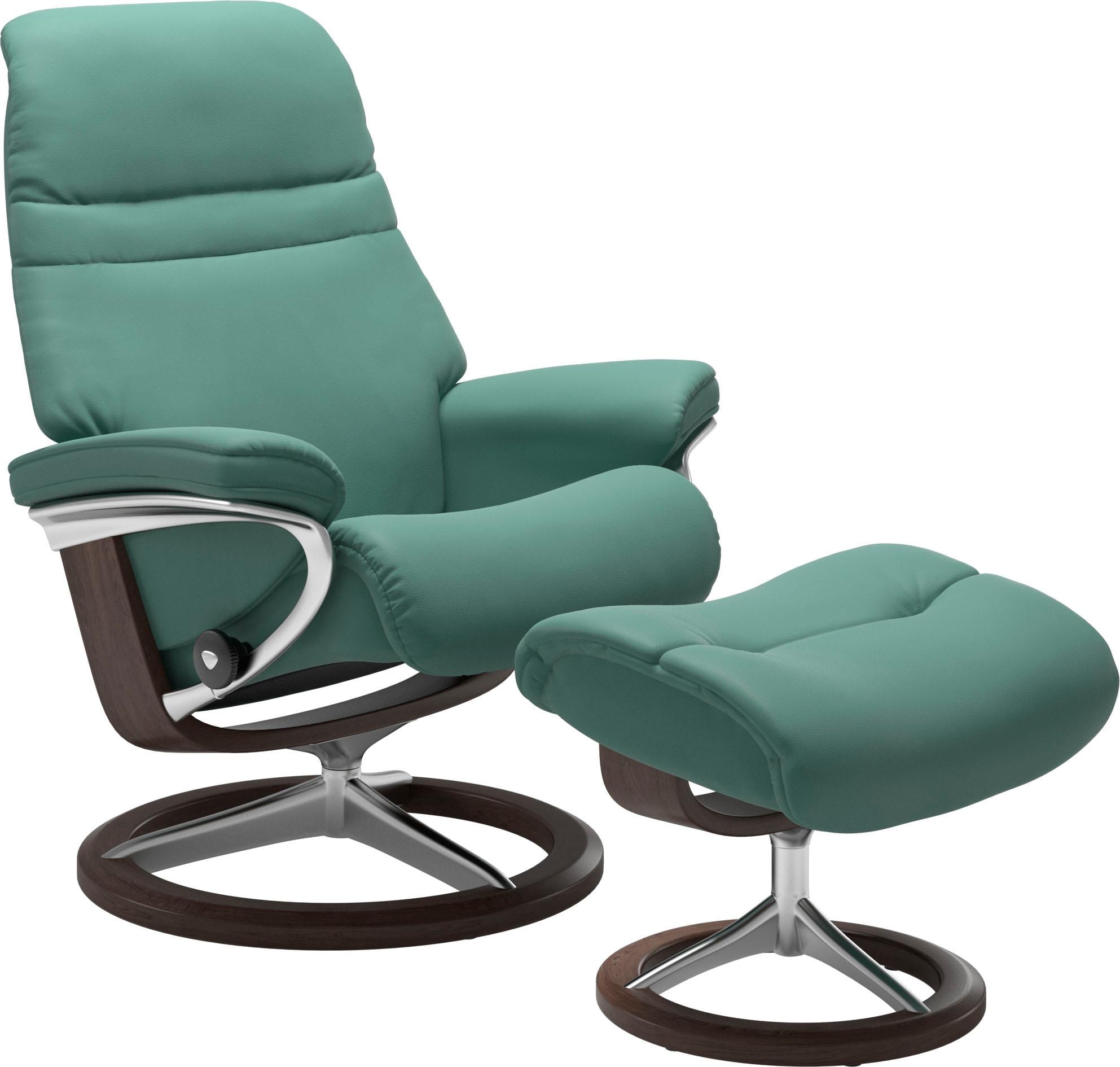 Stressless Relaxsessel "Sunrise" Relaxsessel mit Hocker, mit Signature Base, Größe S, Gestell Wenge, in 2 Lederqualitäten lieferbar