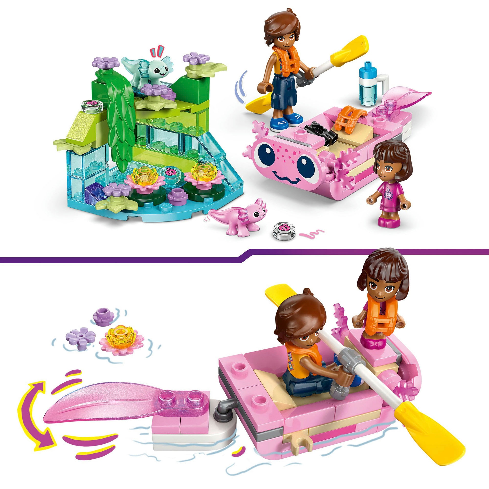 LEGO® Konstruktionsspielsteine »Axolotl-Abenteuerboot (42681), LEGO Friends« Made in Europe