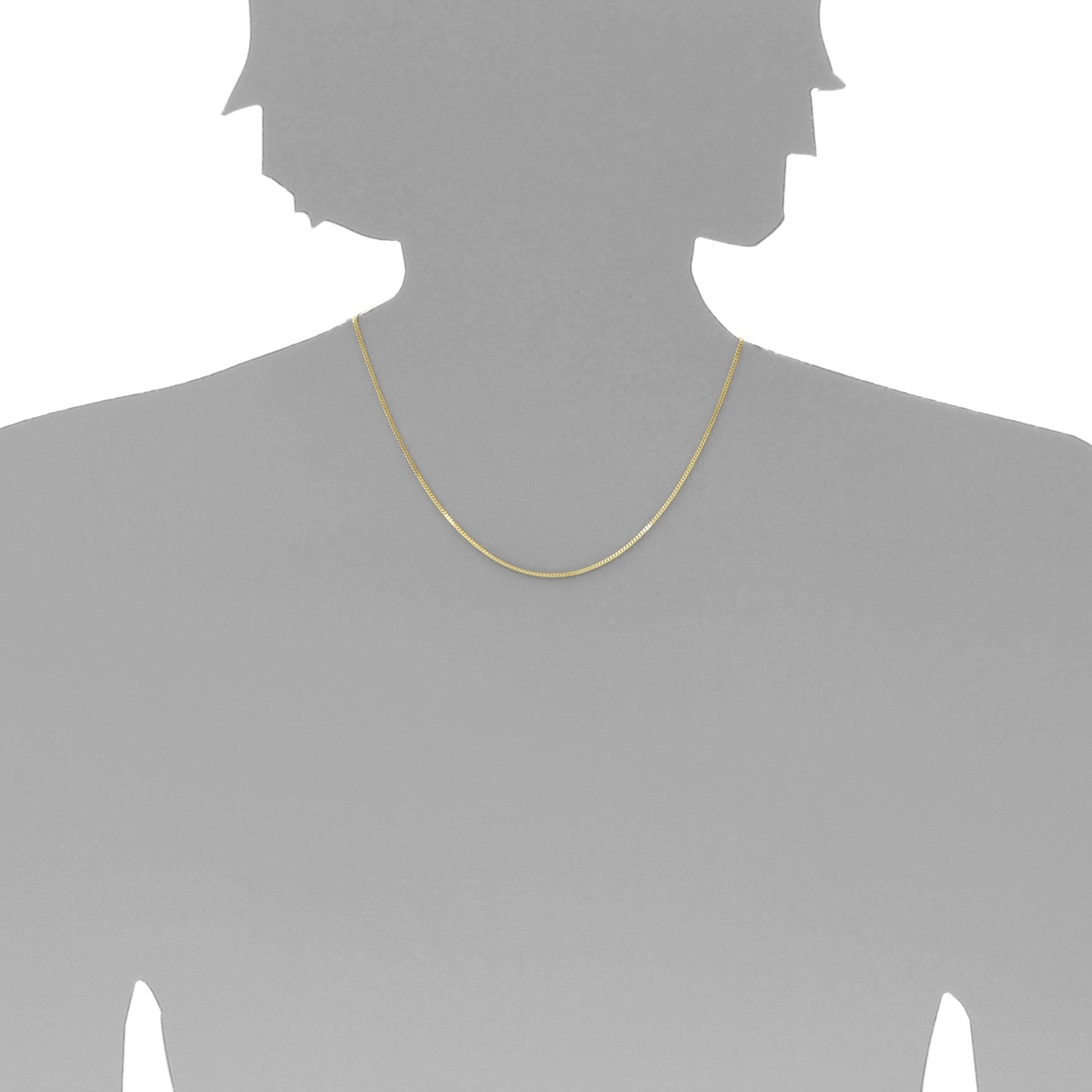 Goldkette OSTSEE-SCHMUCK "- Panzer 1,2 mm - Gold 333/000 -" Gr. 36, gold (gold 333, goldfarben, gelb), Halsketten, Damen, Gelbgold 333, Goldkette 5
