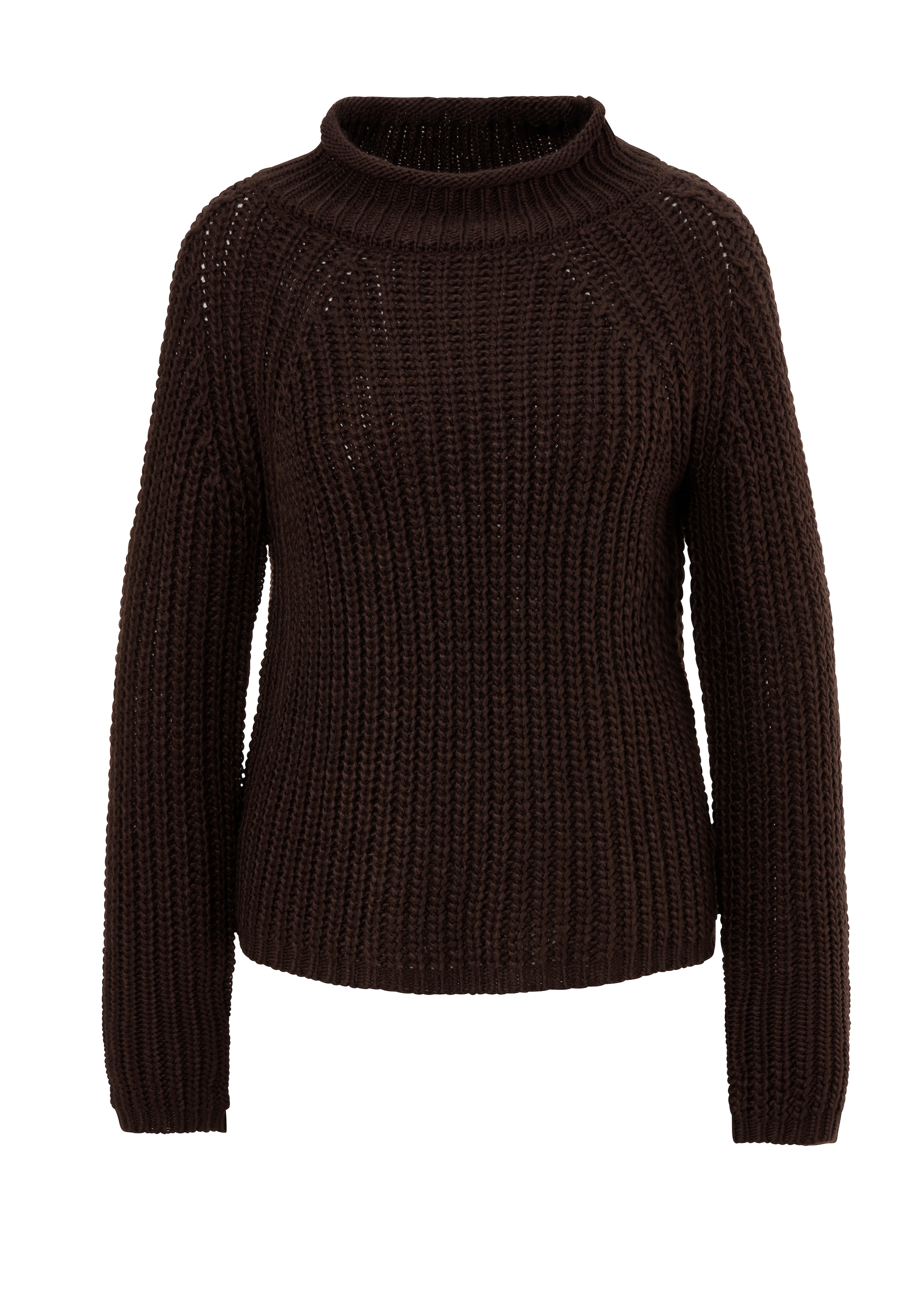 Aniston CASUAL Strickpullover, mit Rollkante am Stehkragen