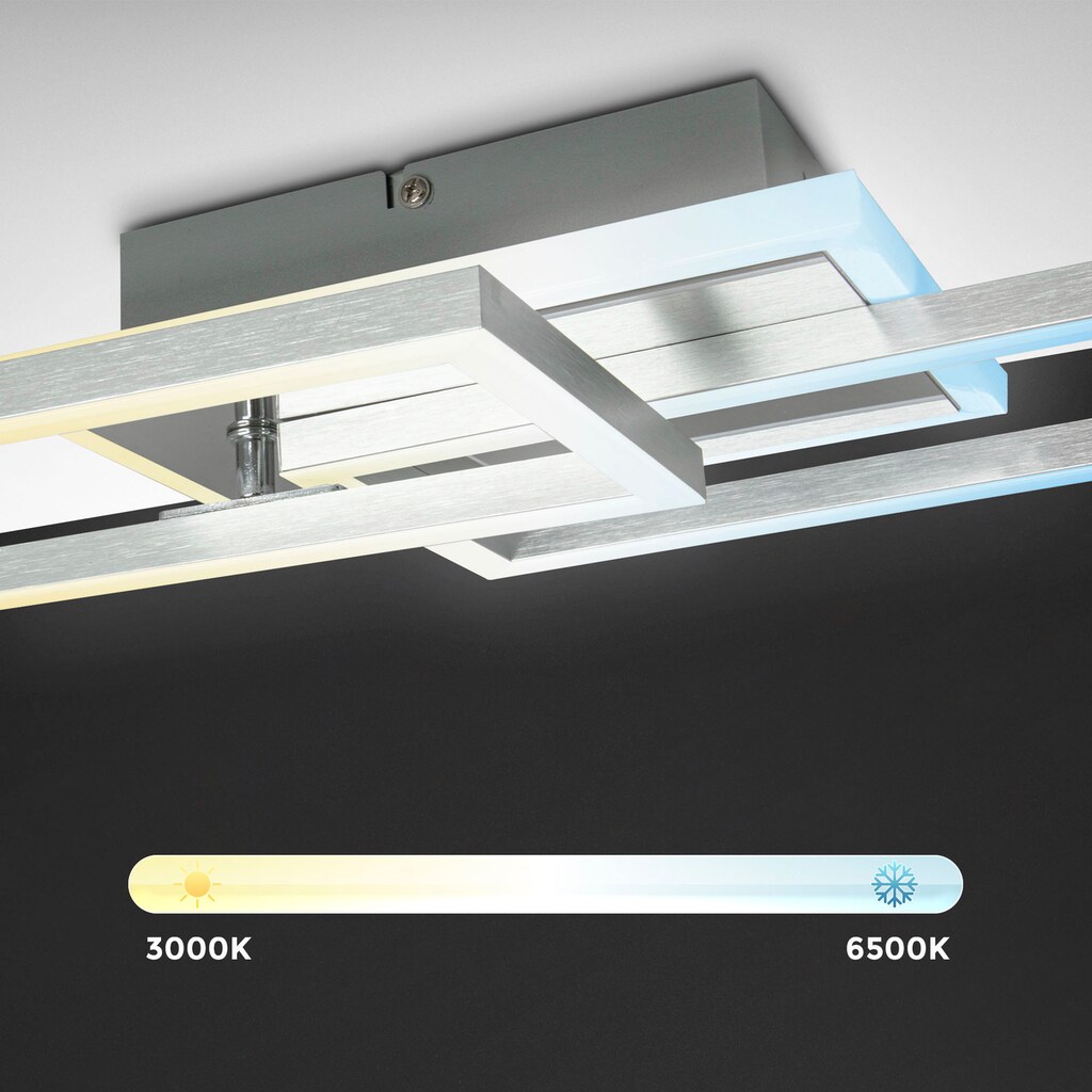 B.K.Licht LED Deckenleuchte inkl. Mittelbeleuchtung, mit Fernbedienung, inkl. LED-Platine 40 Watt, 5.200lm, 2.700 - 6.500K einstellbar/dimmbar. inkl. Nachtlichtfunktion