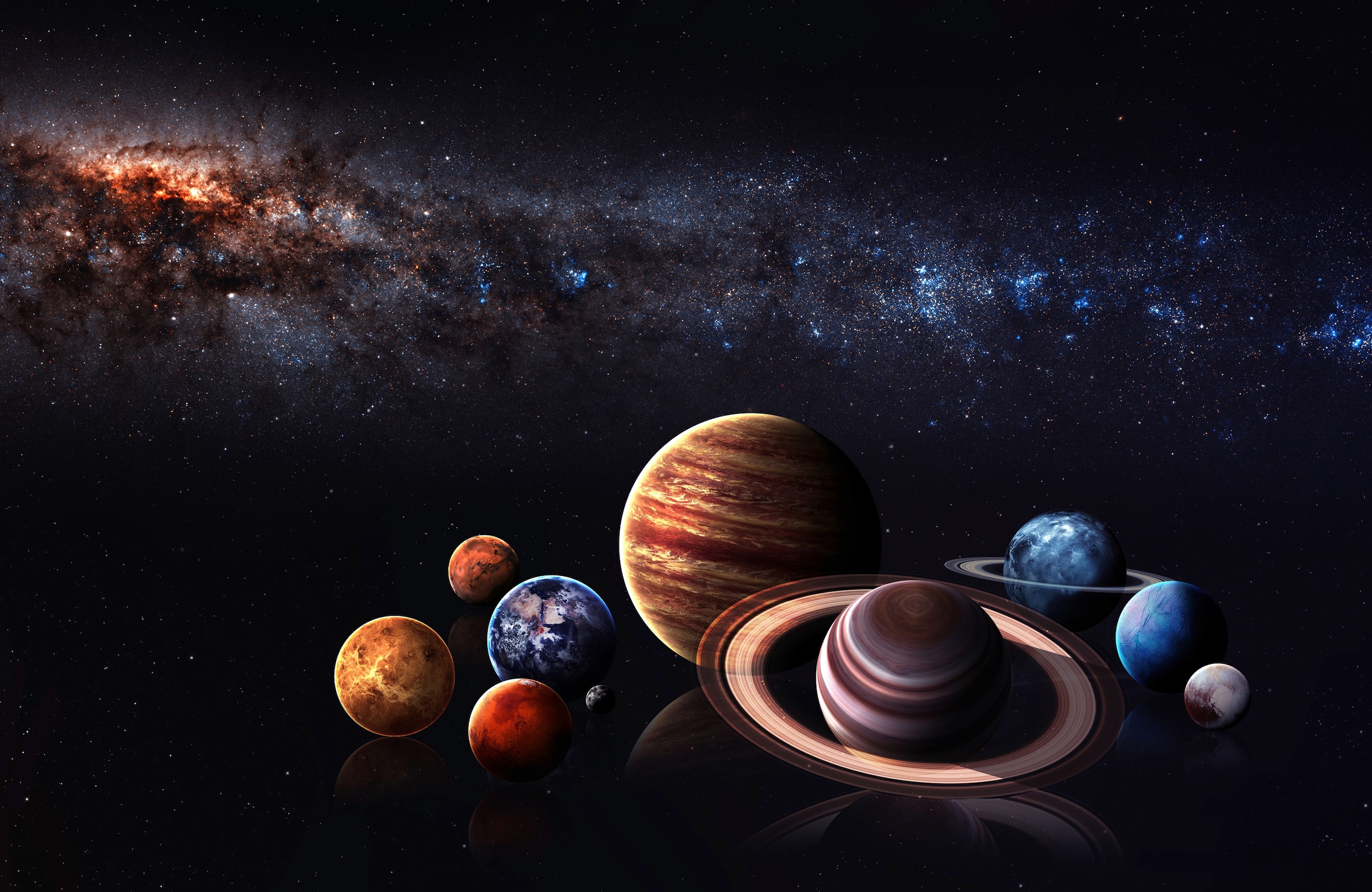 Papermoon Fototapete "PLANETEN-ERDE GALAXIE MILCH STRAßE WELTALL UNIVERSUM"
