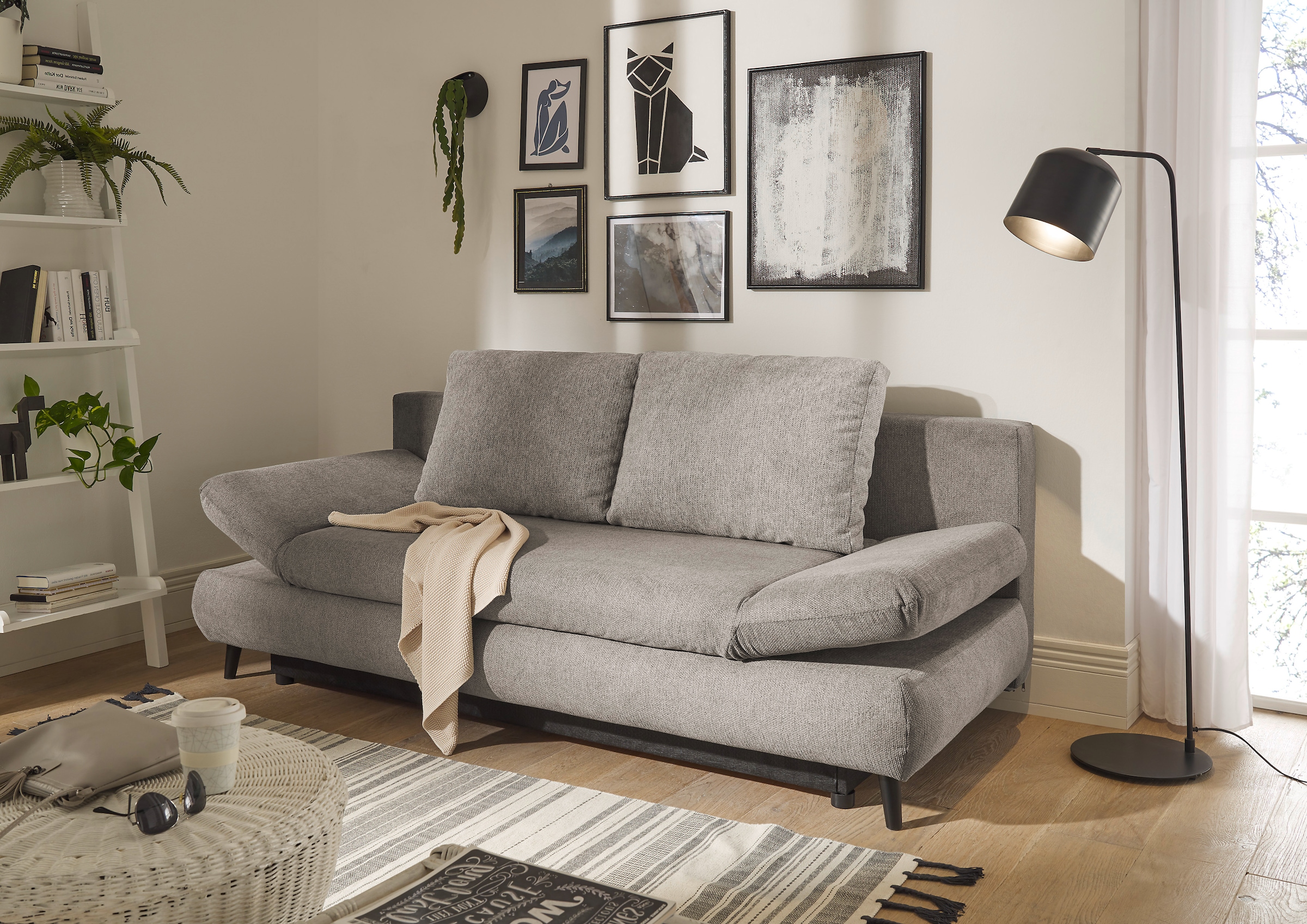 ED EXCITING DESIGN Schlafsofa "Sunny", mit Bettfunktion, Armteilverstellung günstig online kaufen