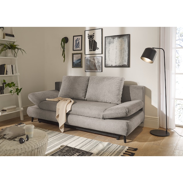 ED EXCITING DESIGN Schlafsofa »Sunny«, mit Bettfunktion,  Armteilverstellung, Bettkasten sowie Rückenkissen kaufen | BAUR