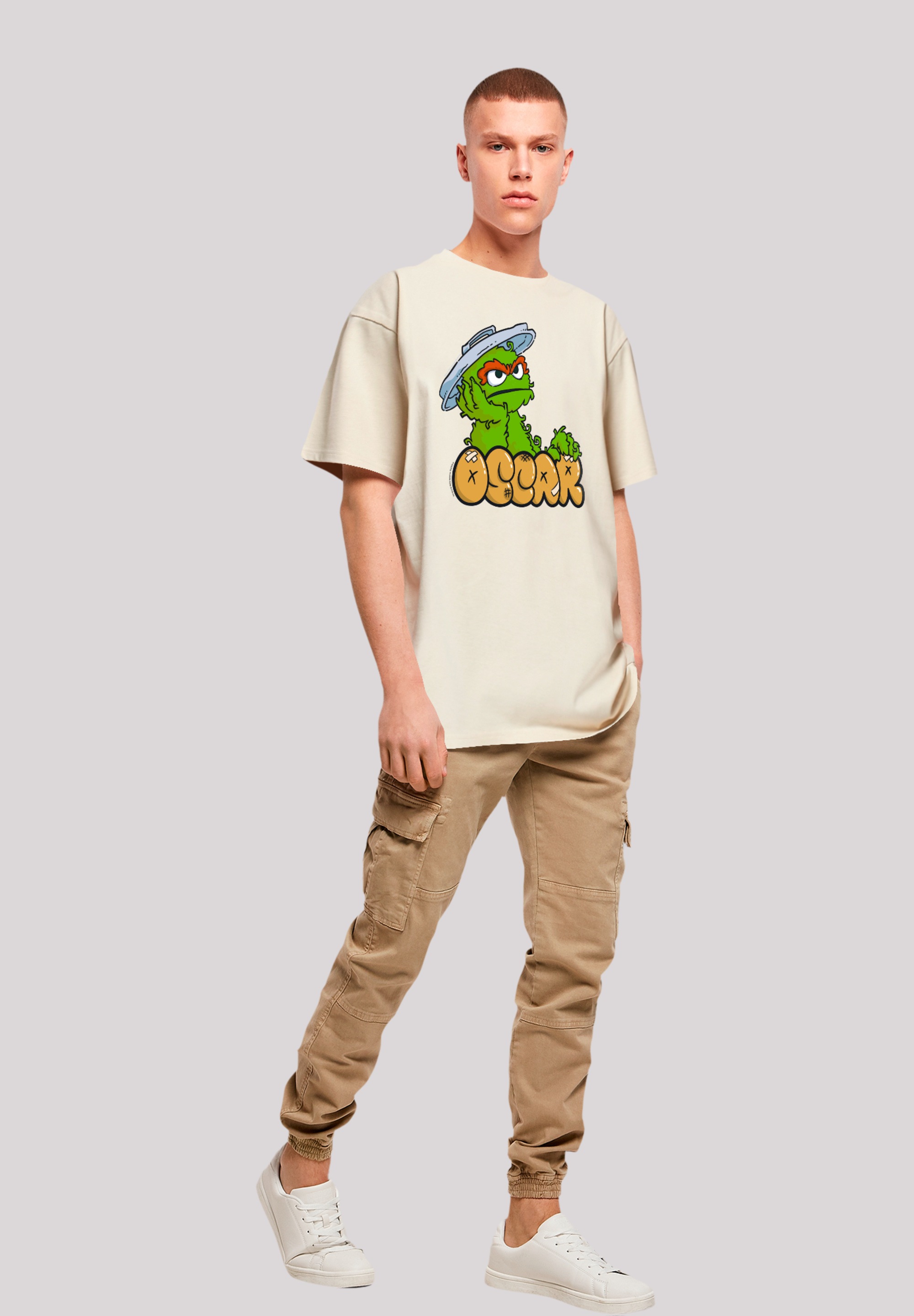 F4NT4STIC T-Shirt »Sesamstraße Oscar Annoyed«, Premium Qualität, Weihnachts-Kollection