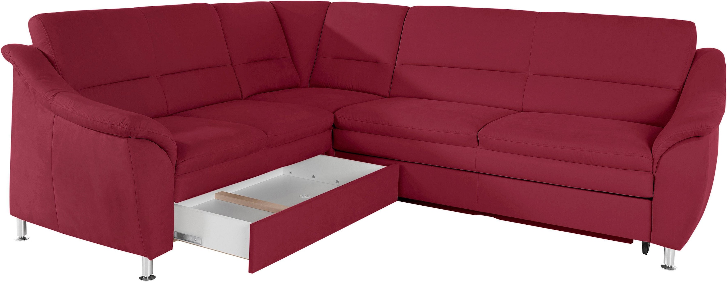 Places of Style Ecksofa »Cardoso L-Form«, Federkern, wahlweise mit Bett, Schubkasten, teilweise Relaxfunktion