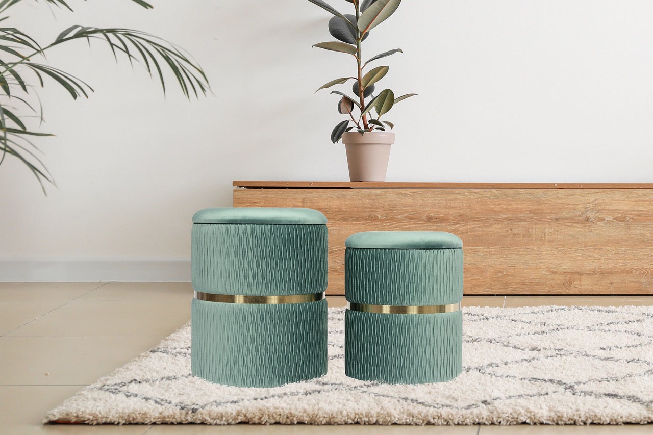 Kayoom Polsterhocker "Hocker Zora 425 2er-Set, Praktischer und versteckter günstig online kaufen