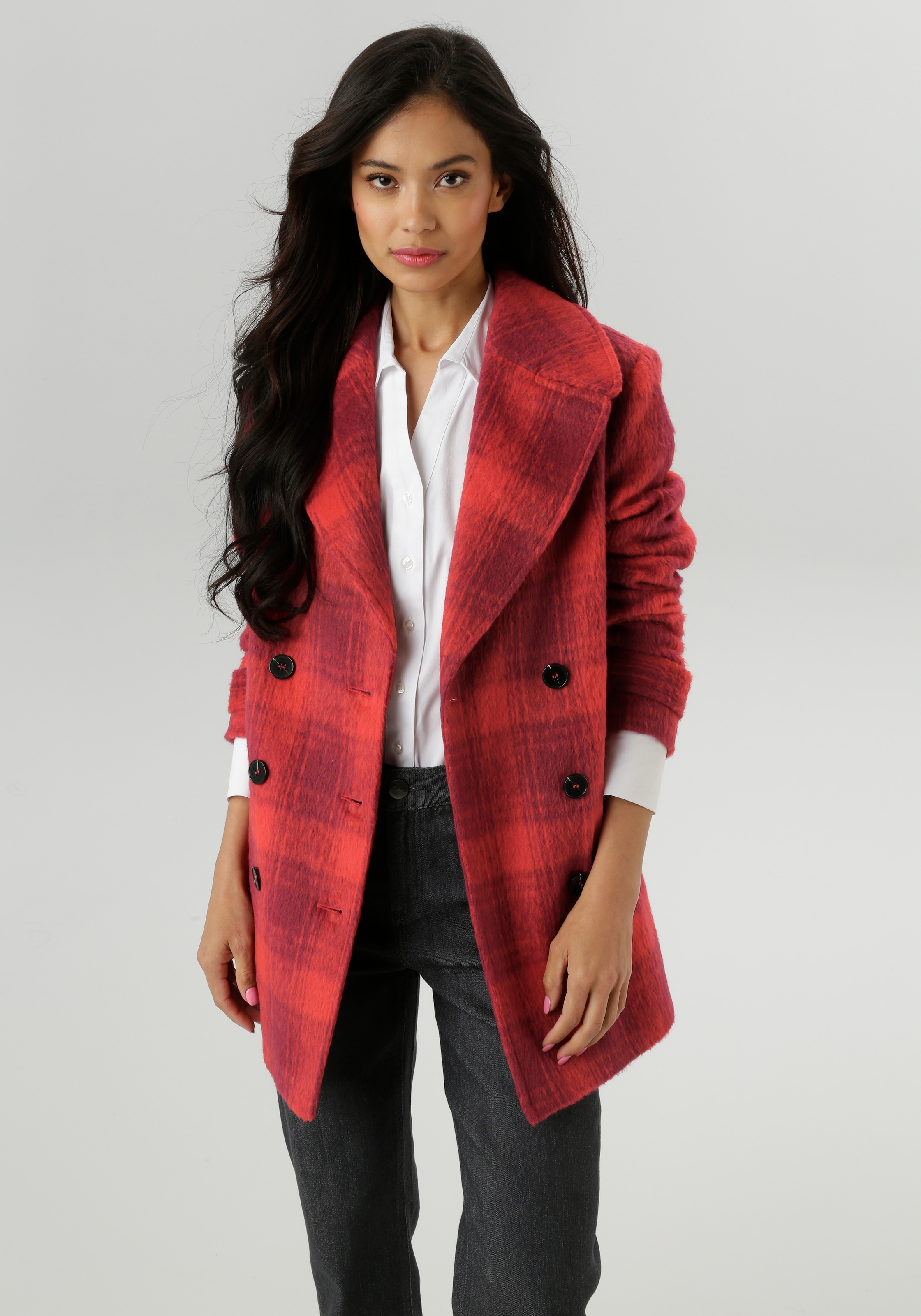 Aniston SELECTED Cabanjacke ohne Kapuze mit zwei Eingriffstaschen günstig online kaufen