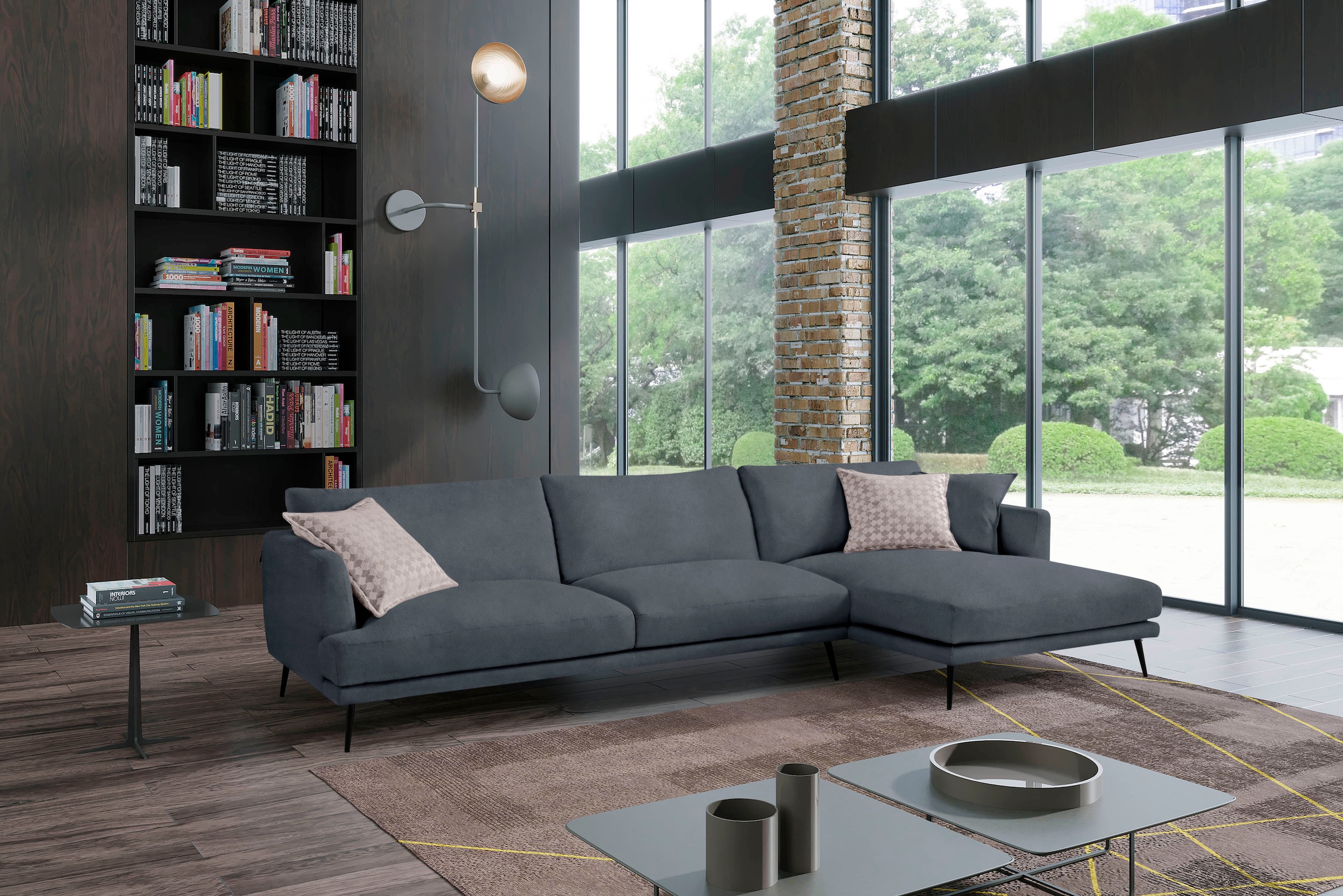 Egoitaliano Ecksofa "Sophia, Designsofa mit extrakomfortablem Sitzkomfort, Breite 274cm" mit Daunenfederung, L-Form