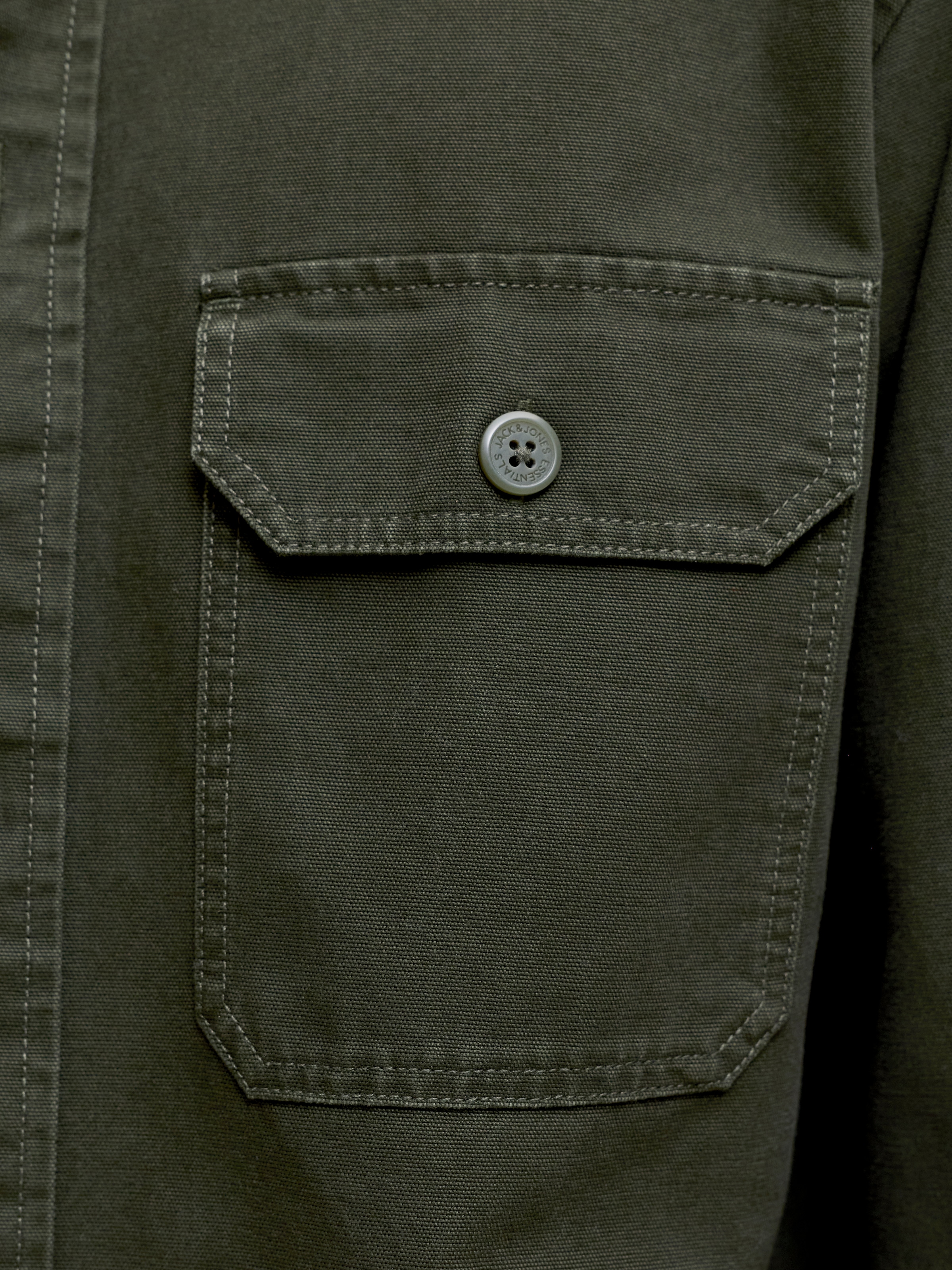 Jack & Jones Langarmhemd »JJECOLTON CANVAS OVERSHIRT LS SN« Baumwolle, Overshirt in lockerer Passform