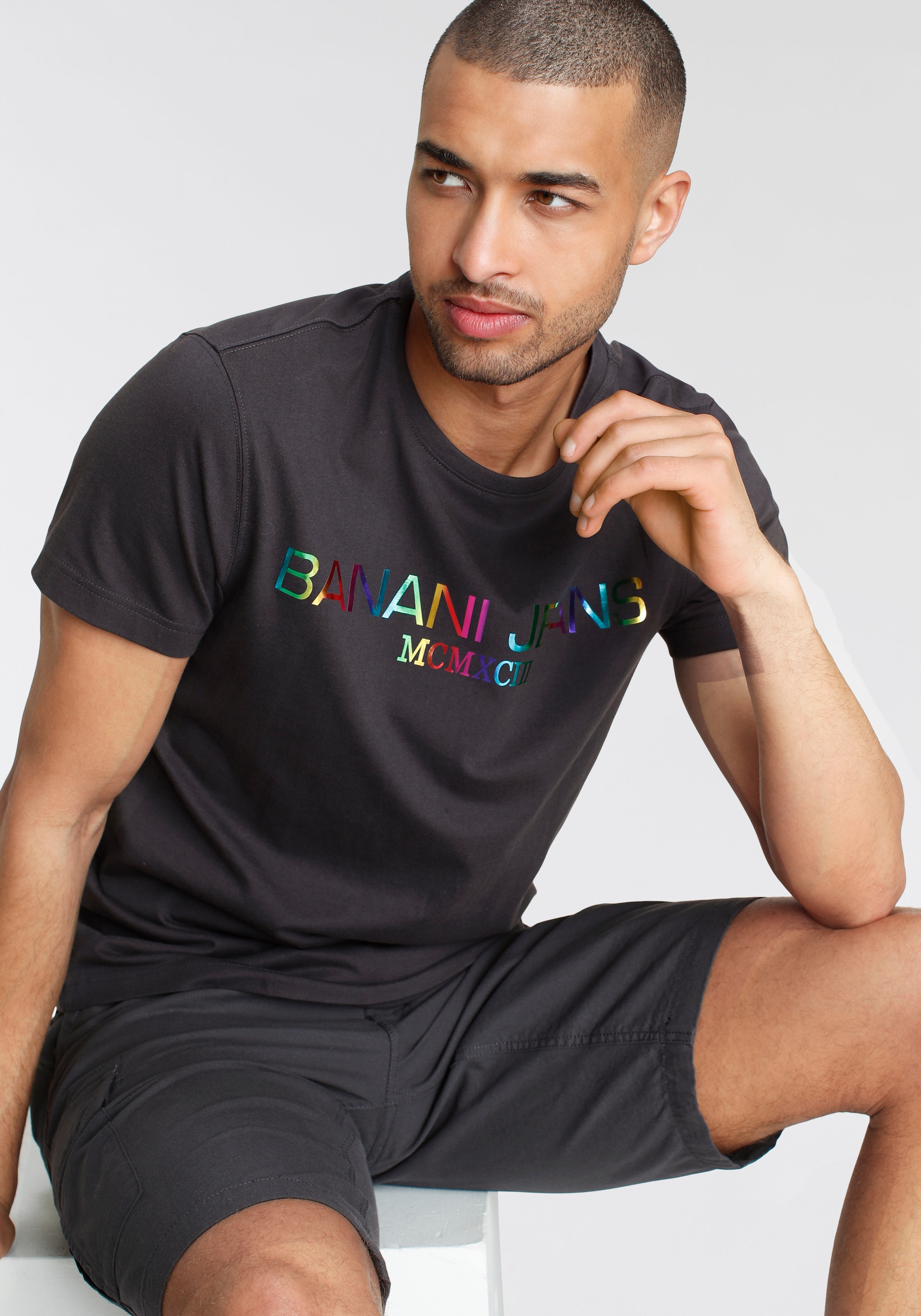 Bruno Banani T-Shirt, mit Rainbowprint ▷ kaufen | BAUR