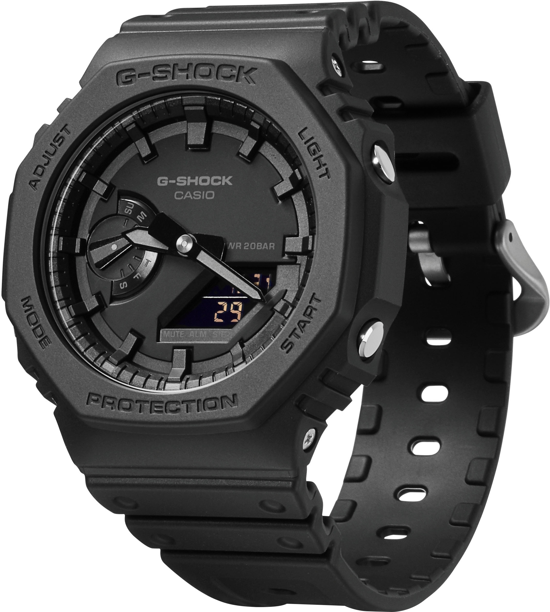 CASIO G-SHOCK Chronograph, Quarzuhr,Armbanduhr,Herrenuhr,digital, bis 20 bar wasserd.Resinarmband