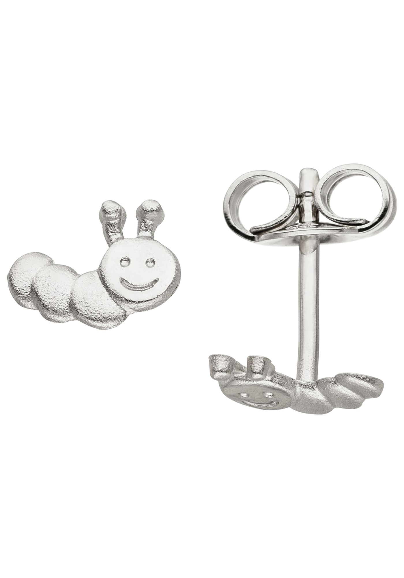 JOBO Raupe Caterpillar Stud Earrings Silver 925