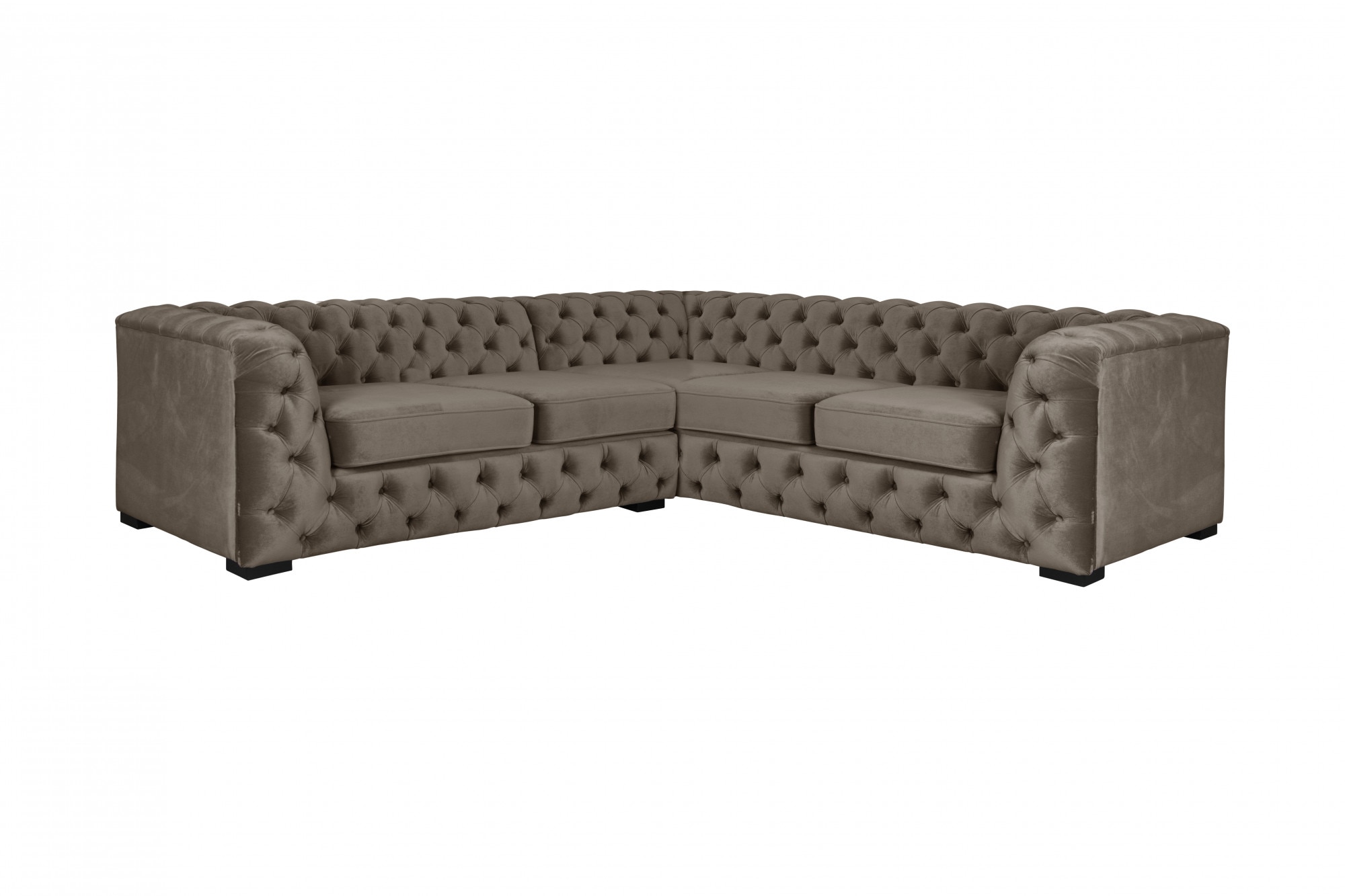 Home affaire Chesterfield-Sofa "KALINA L-Form", hochwertige Chesterfield-Au günstig online kaufen