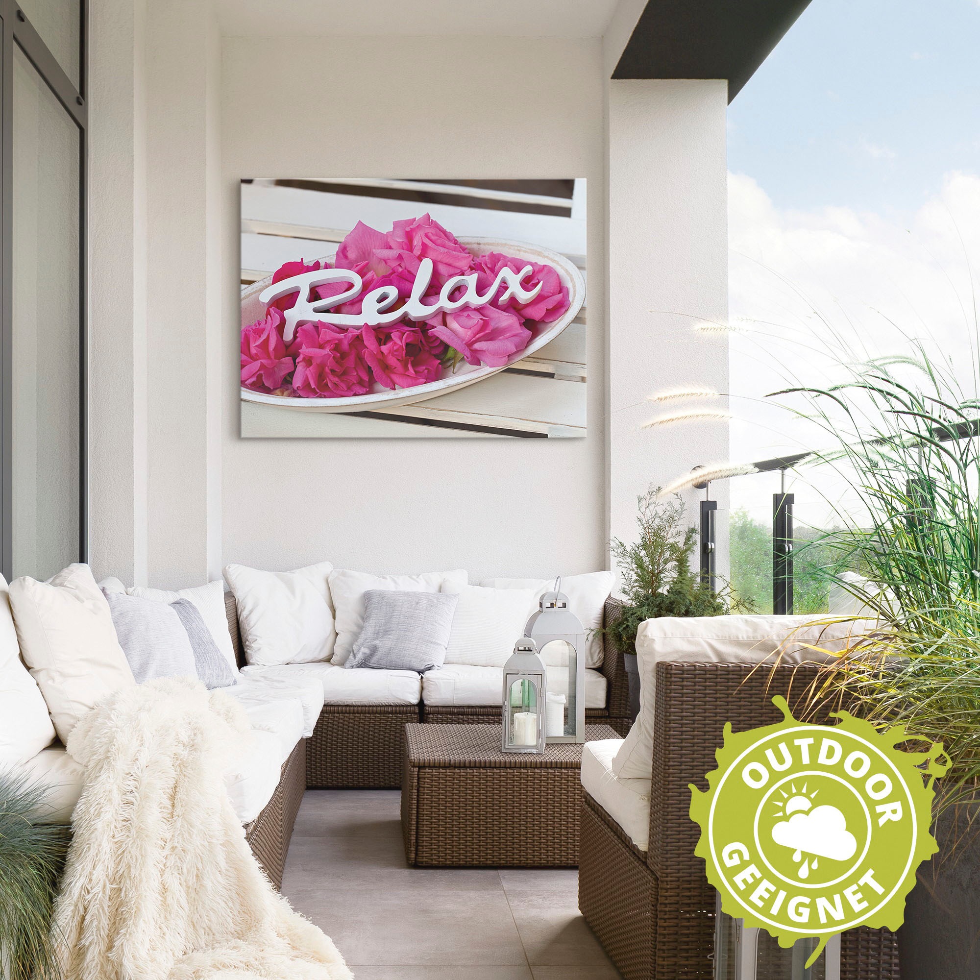 Artland Wandbild »Relax«, Sprüche & Texte, (1 St.), als Alubild, Outdoorbild, Leinwandbild, Wandaufkleber, versch. Größen