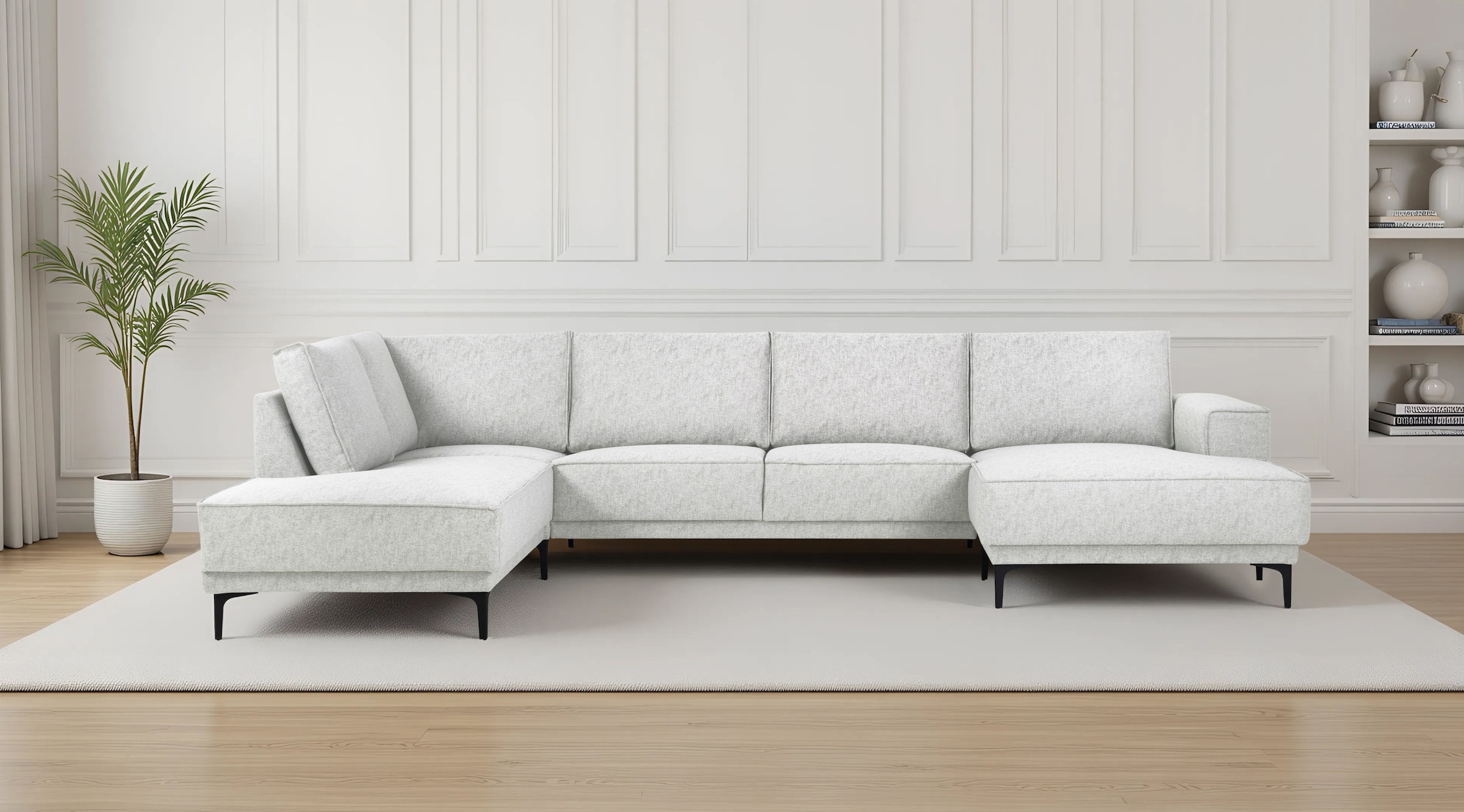 OTTO home Wohnlandschaft "XXL Sofa Oland, Struktur, Flachgewebe, Luxus-Micr günstig online kaufen