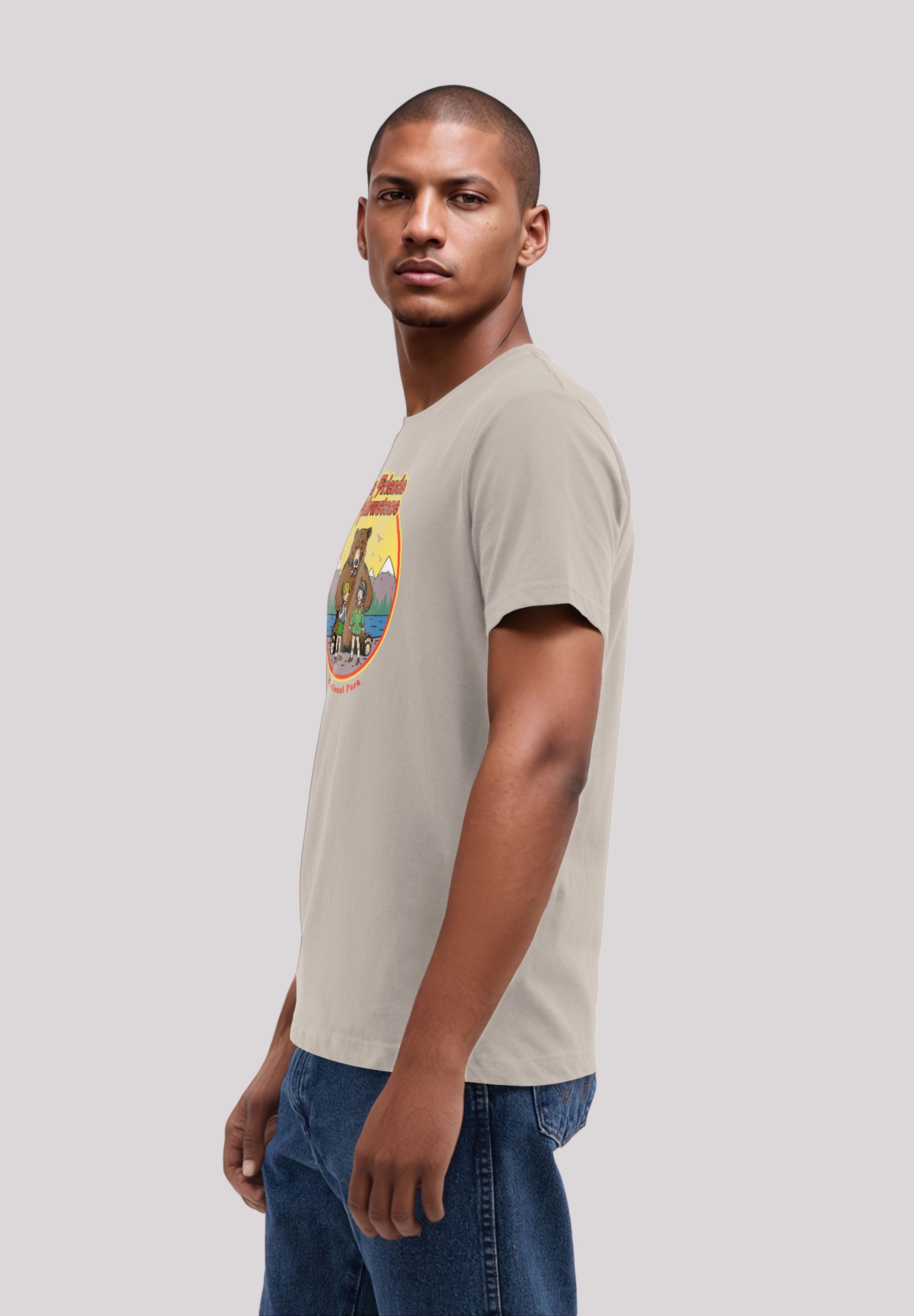 F4NT4STIC T-Shirt »US National Parks Make Friends At Yellowstone«, Premium Qualität