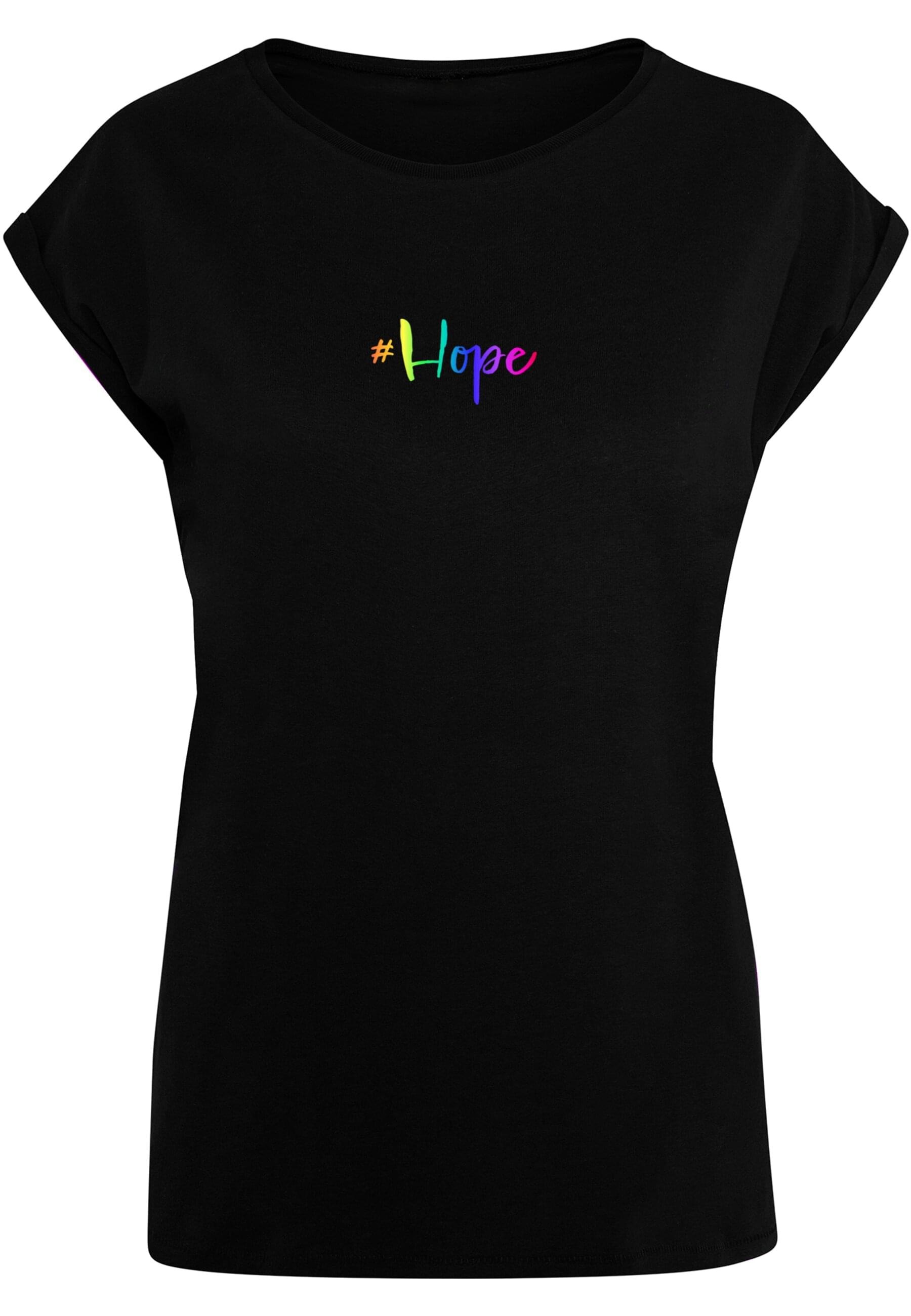 Merchcode T-Shirt "Merchcode Damen Ladies Hope Rainbow Extended Shoulder Te günstig online kaufen