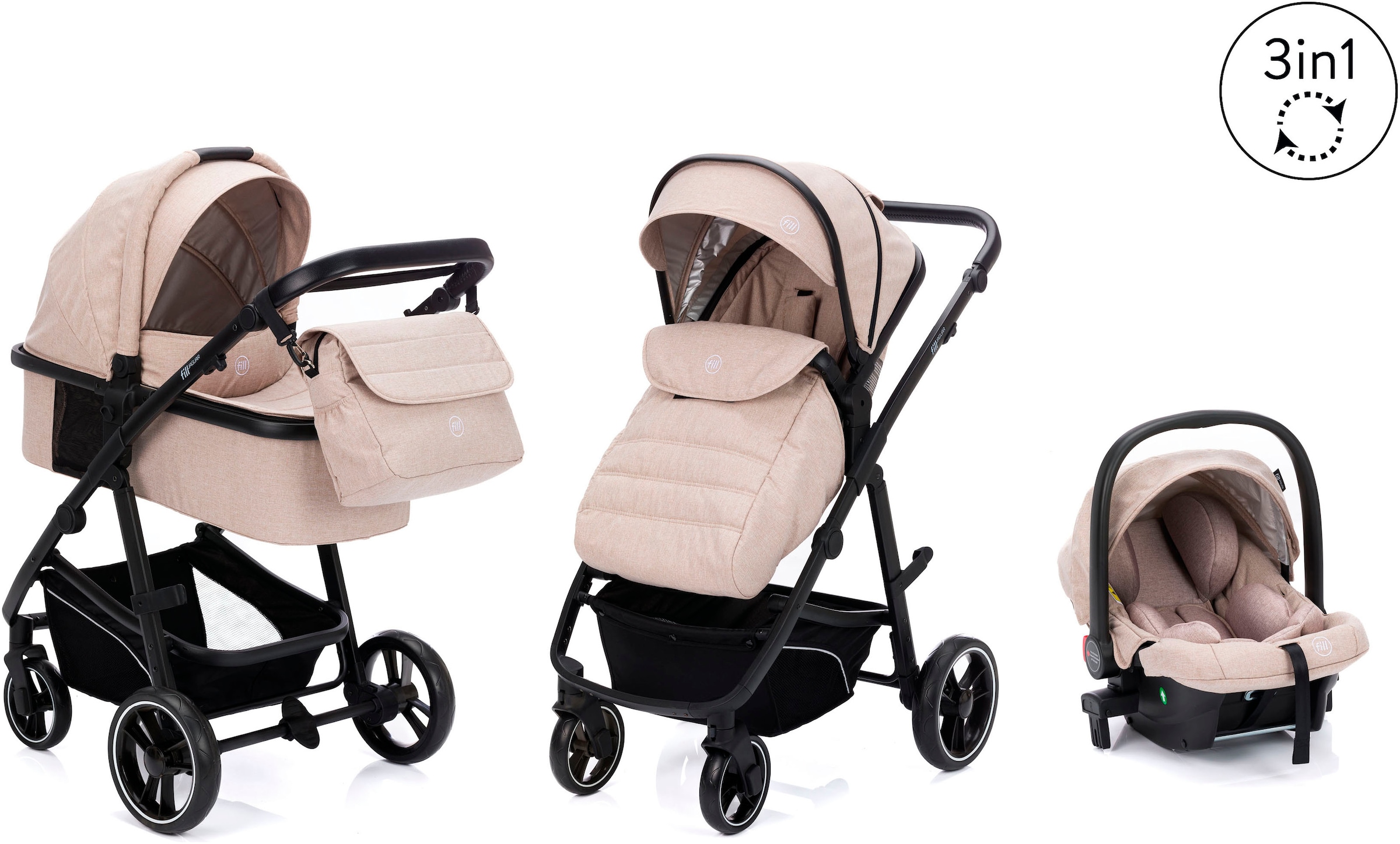 Fillikid Kombi-Kinderwagen »Jaguar«, 22 kg