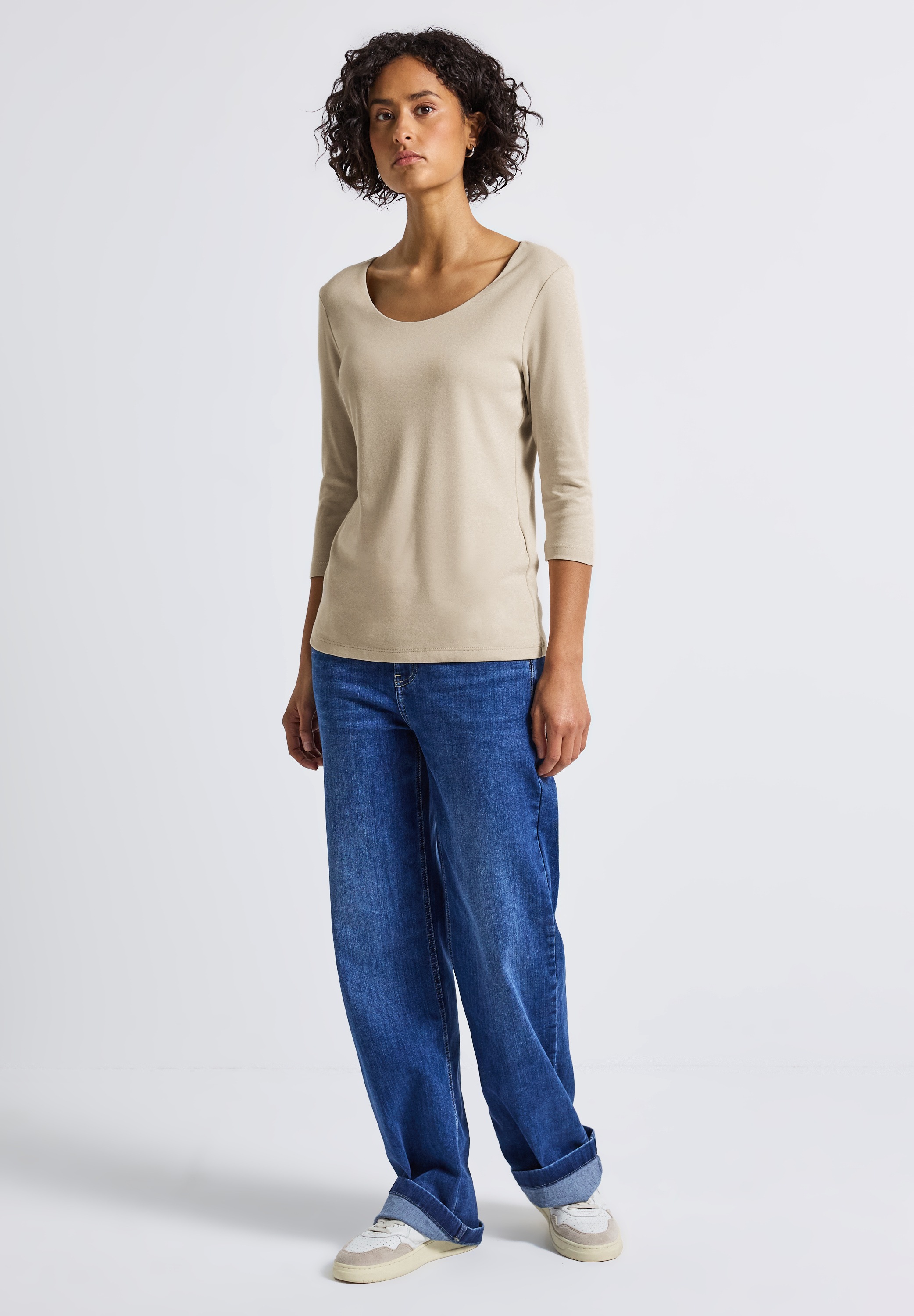 STREET ONE 3/4-Arm-Shirt, mit Rundhalsausschnitt