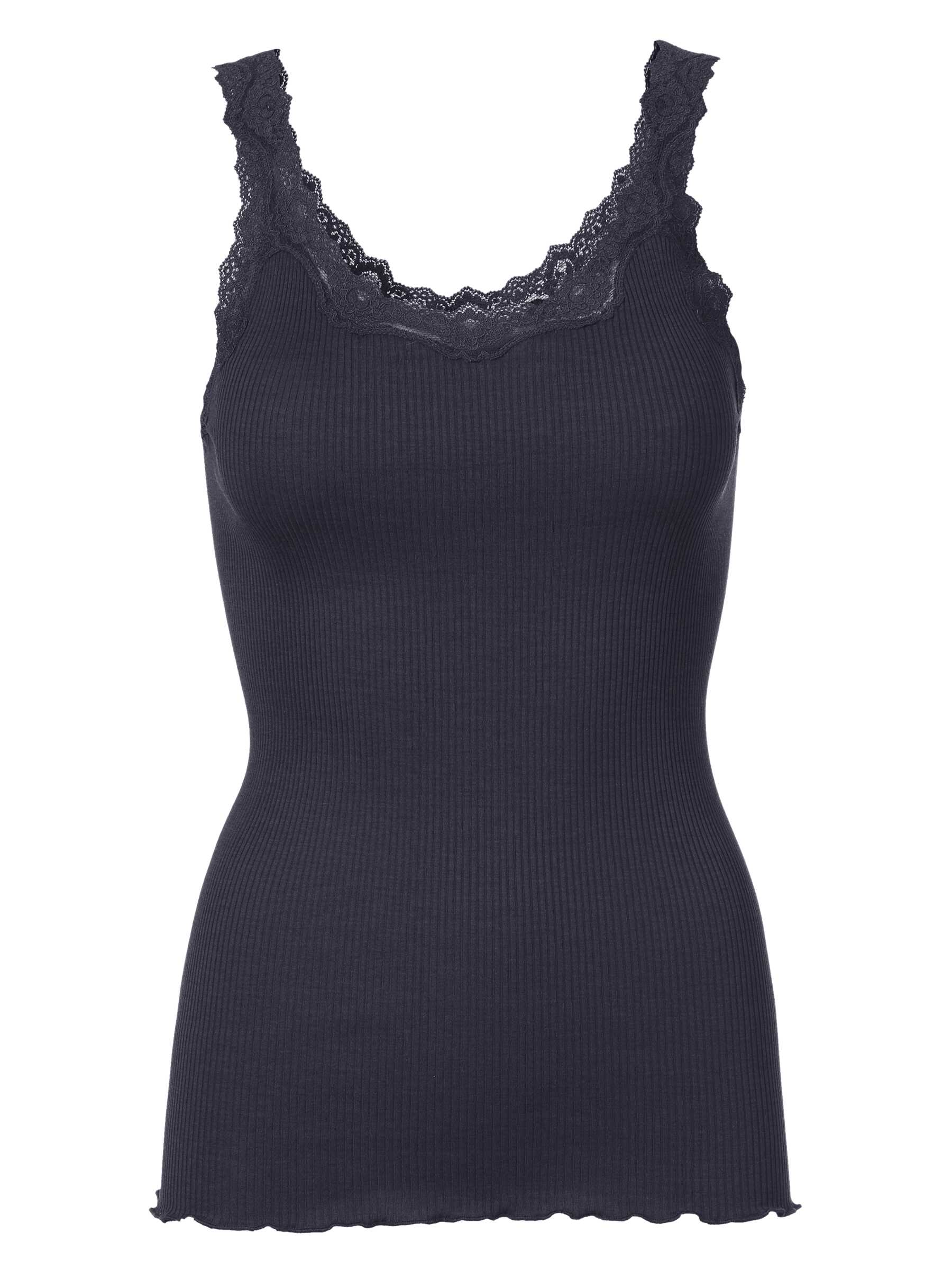 rosemunde Spitzentop "Babette Silk Top mit Seide" umgedrehter Vintage-Spitzenbesatz, feminin, bequem, Seidenmix