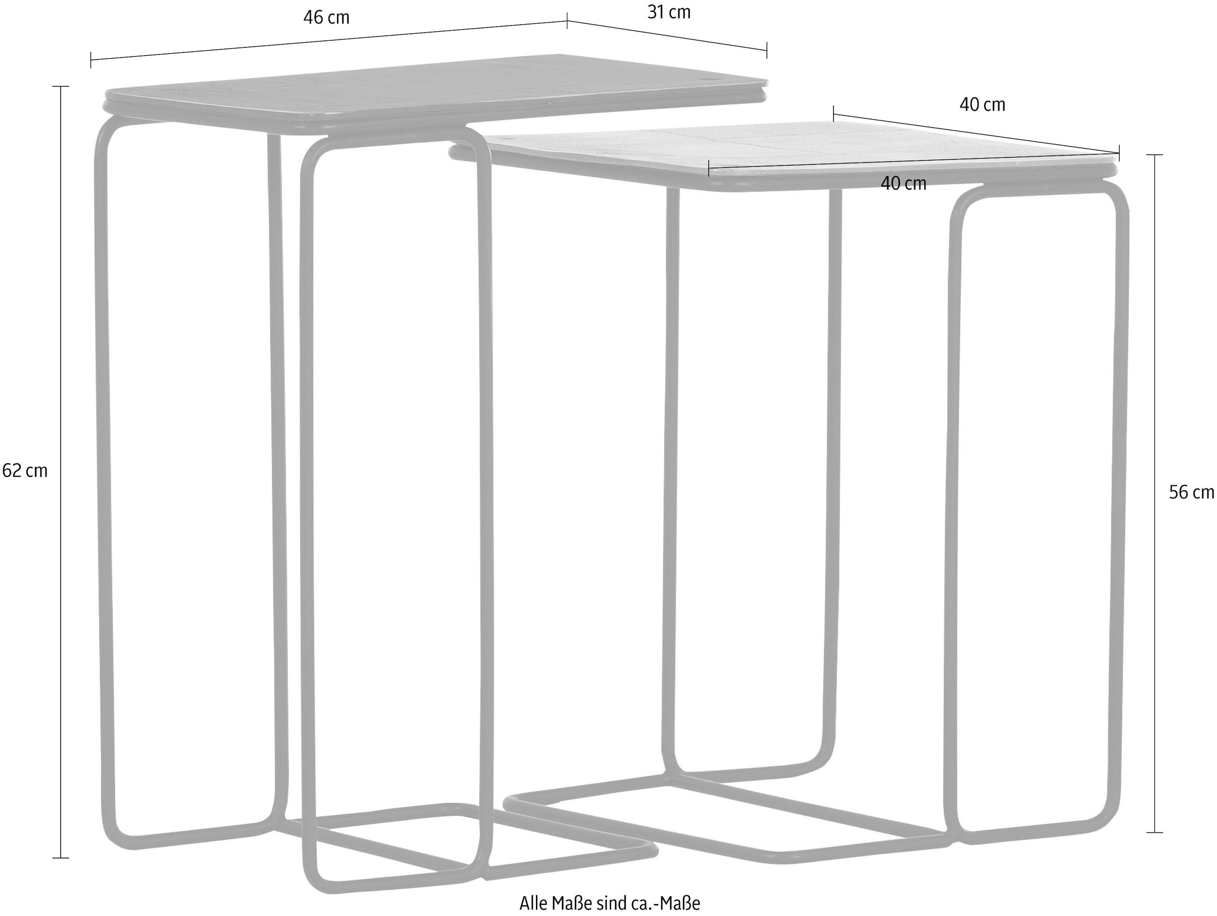 Gutmann Factory Satztisch »Mix&Match«, im Metallic Look (2er-Set)