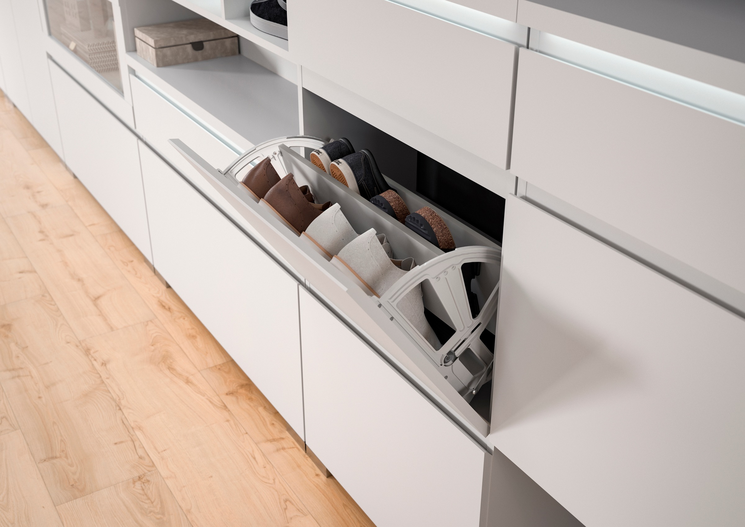 INOSIGN Schuhschrank »Skoskap, Höhe 194 cm, Platz für ca. 22 Schuhpaare, viel Stauraum«, 6 Fächer, 1 Klappe, 1 Schubkasten, Garderobenkombination, Schuhregal