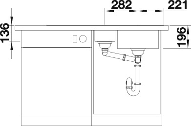 Blanco Küchenspüle »DIVON II 6 S-IF«, inkl. Edelstahl Multifunktionsschale