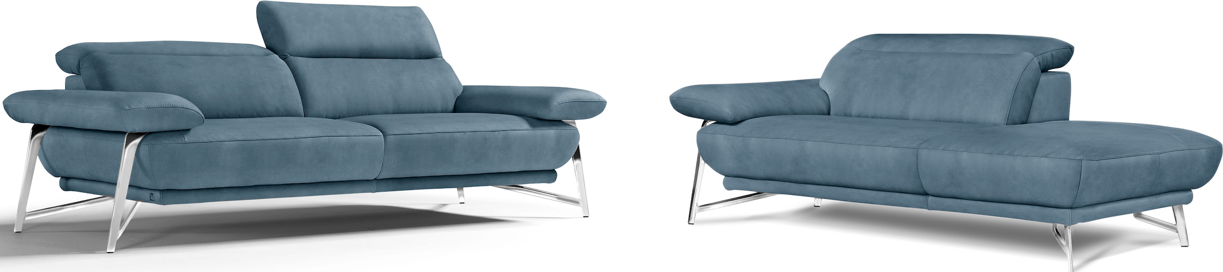 Egoitaliano Sofa "Anais, erstklassiger Sitzkomfort, Fußfarbe chrom" Set, Ko günstig online kaufen