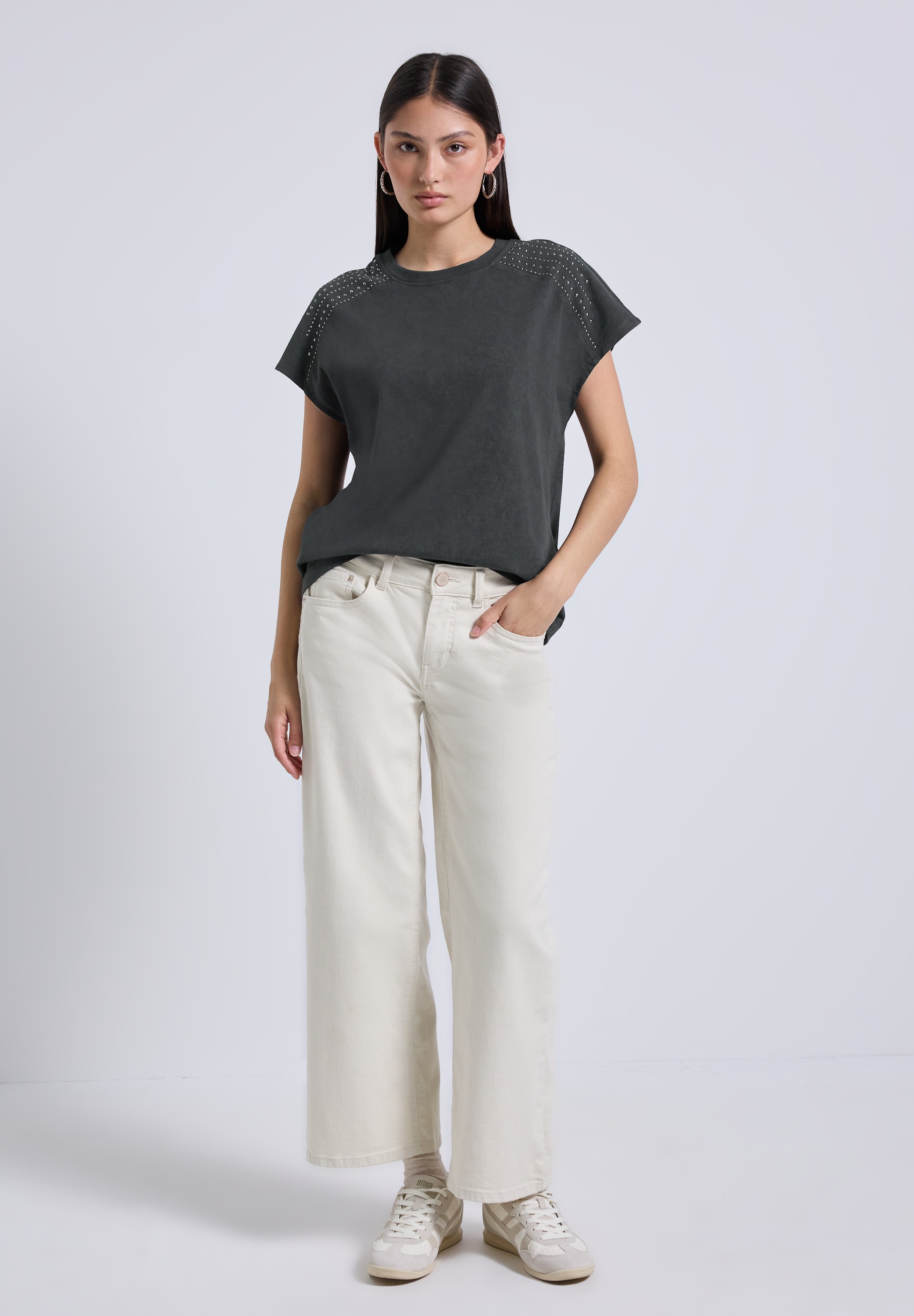 Thumbnail - STREET ONE STUDIO Rundhalsshirt mit Glitzer-Details