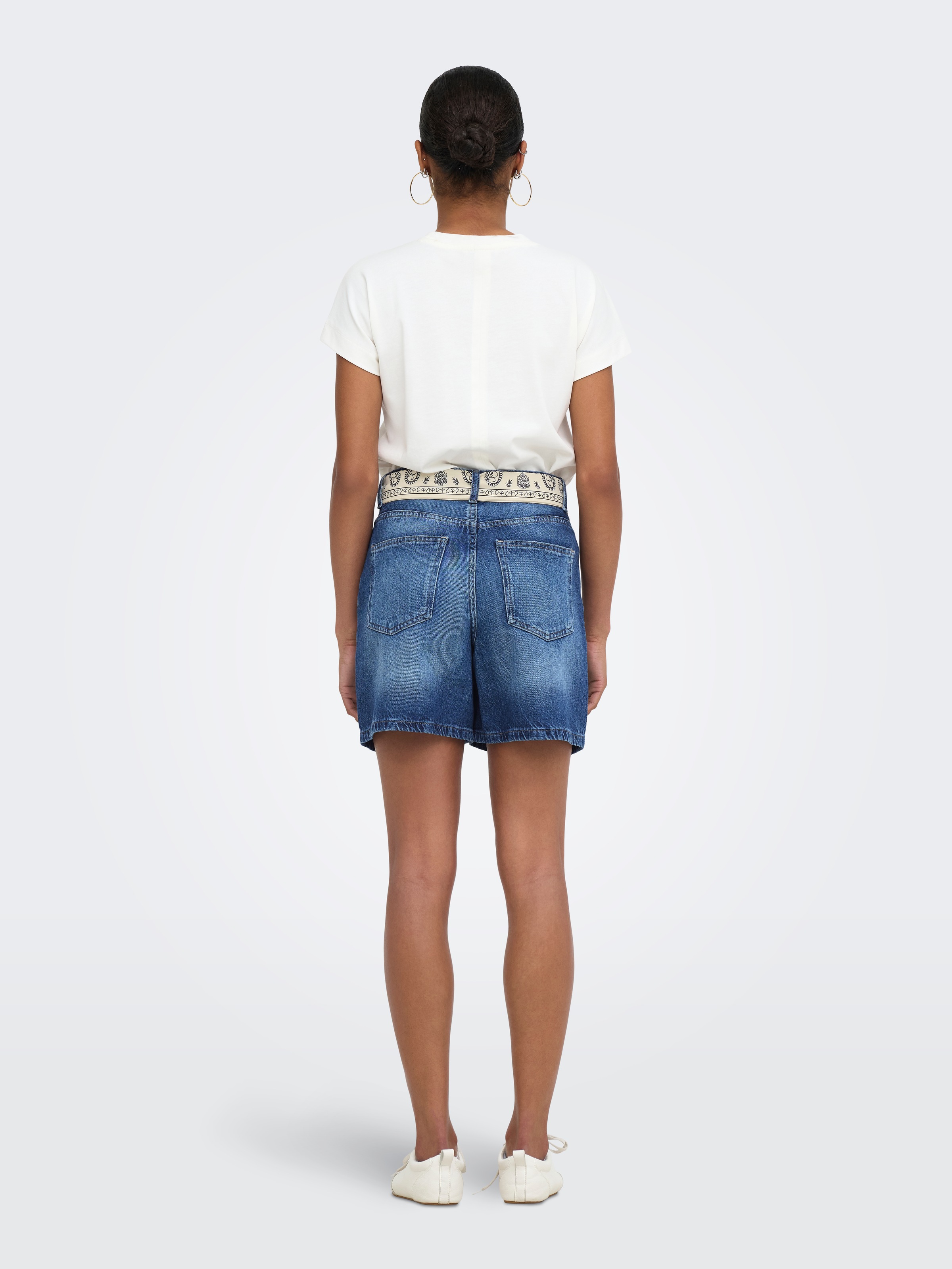 ONLY Jeansshorts »ONLJOSE HW SCARF DNM SHORTS AZG« Baumwolle, regular fit, high waist