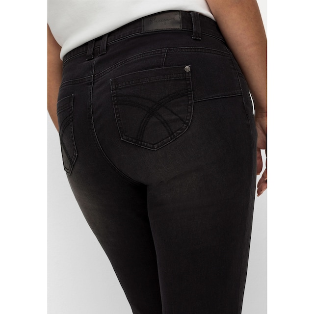 Sheego Stretch-Jeans »Große Größen«, für sehr schmale Beine und mehr Bauch  für kaufen | BAUR