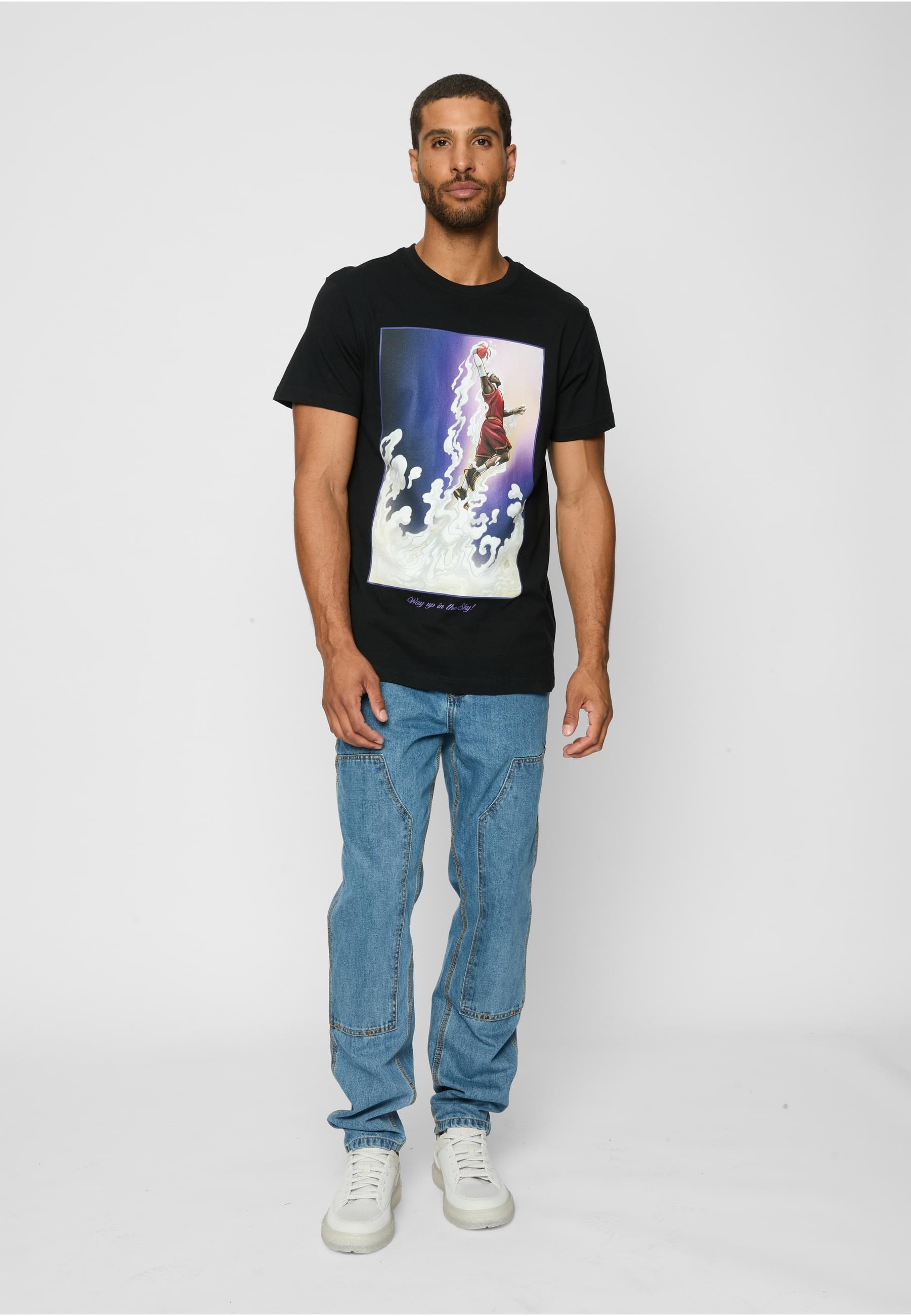 MisterTee T-Shirt »MisterTee Herren Way Up In The Sky Tee black L«, (1 tlg.)