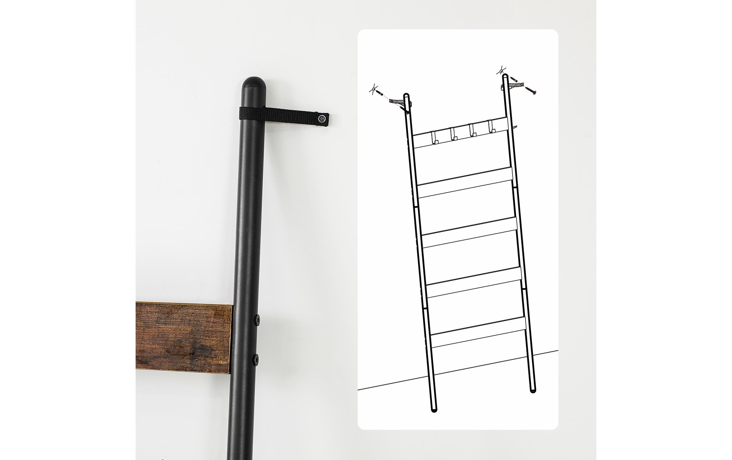 VASAGLE Regal »65 x 178 cm Braun/Schwarz«