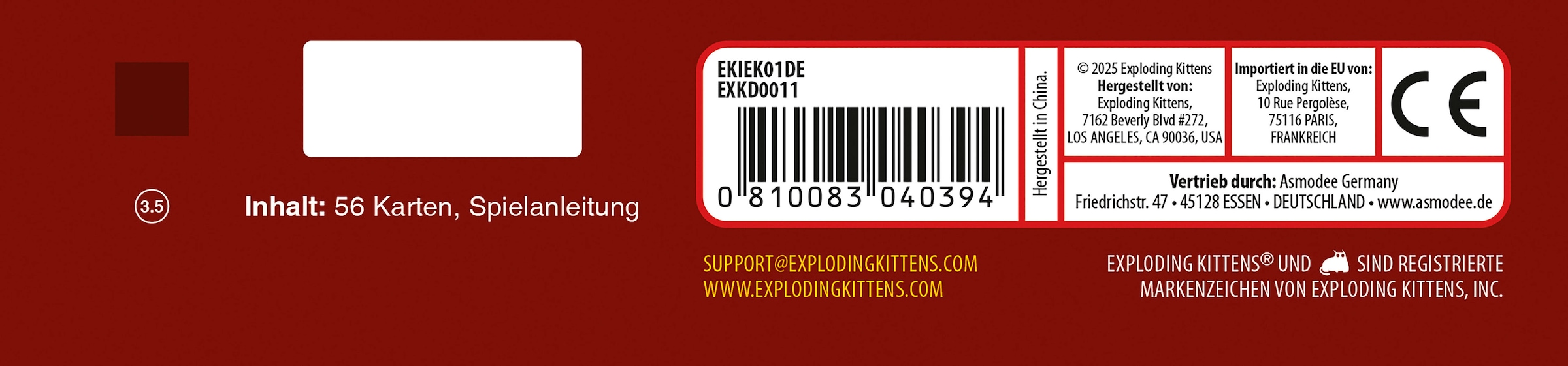 Asmodee Spiel »Exploding Kitten«