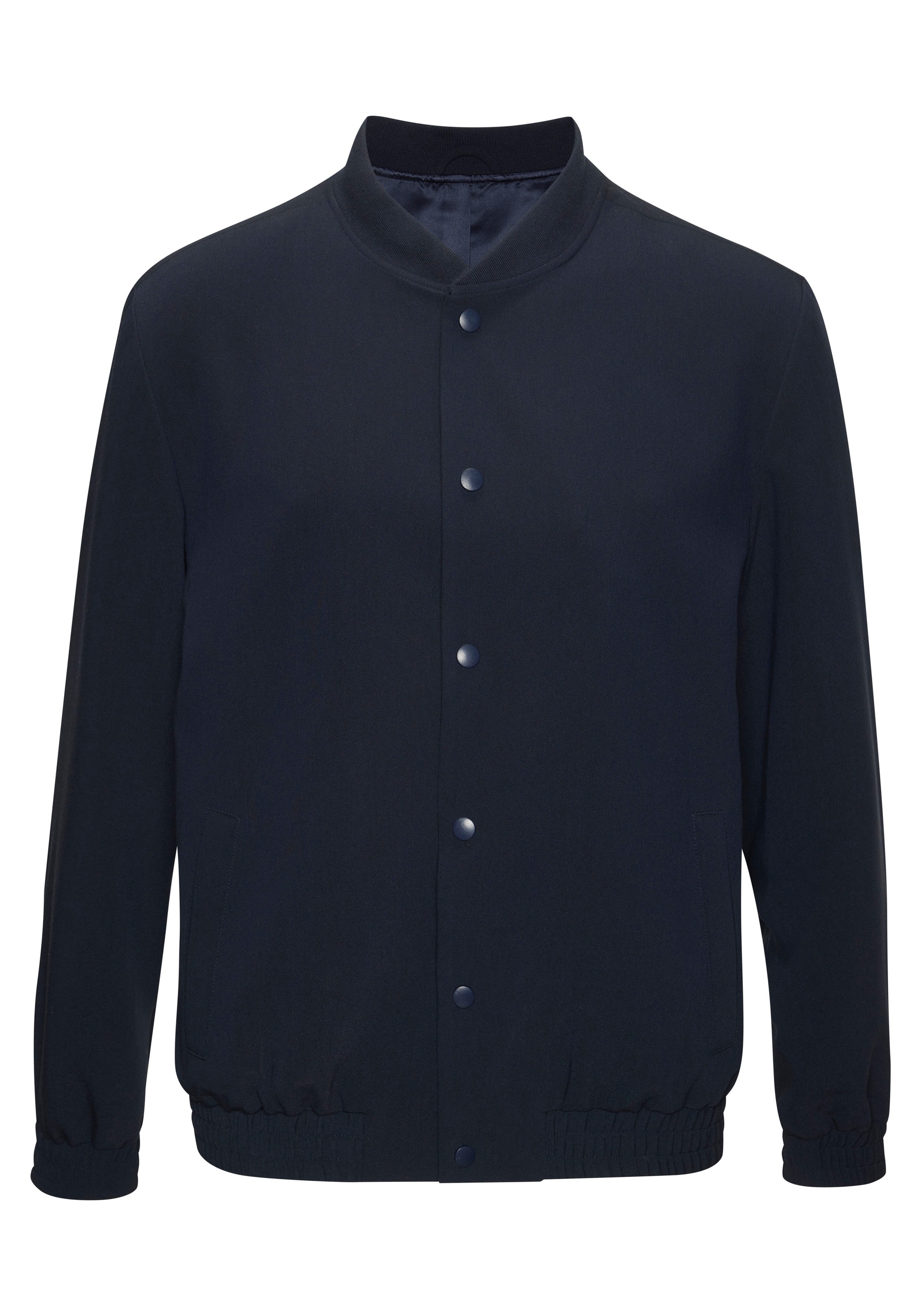 John Devin Blouson "mit Rippkragen", Übergangsjacke mit Innentasche, aus le günstig online kaufen