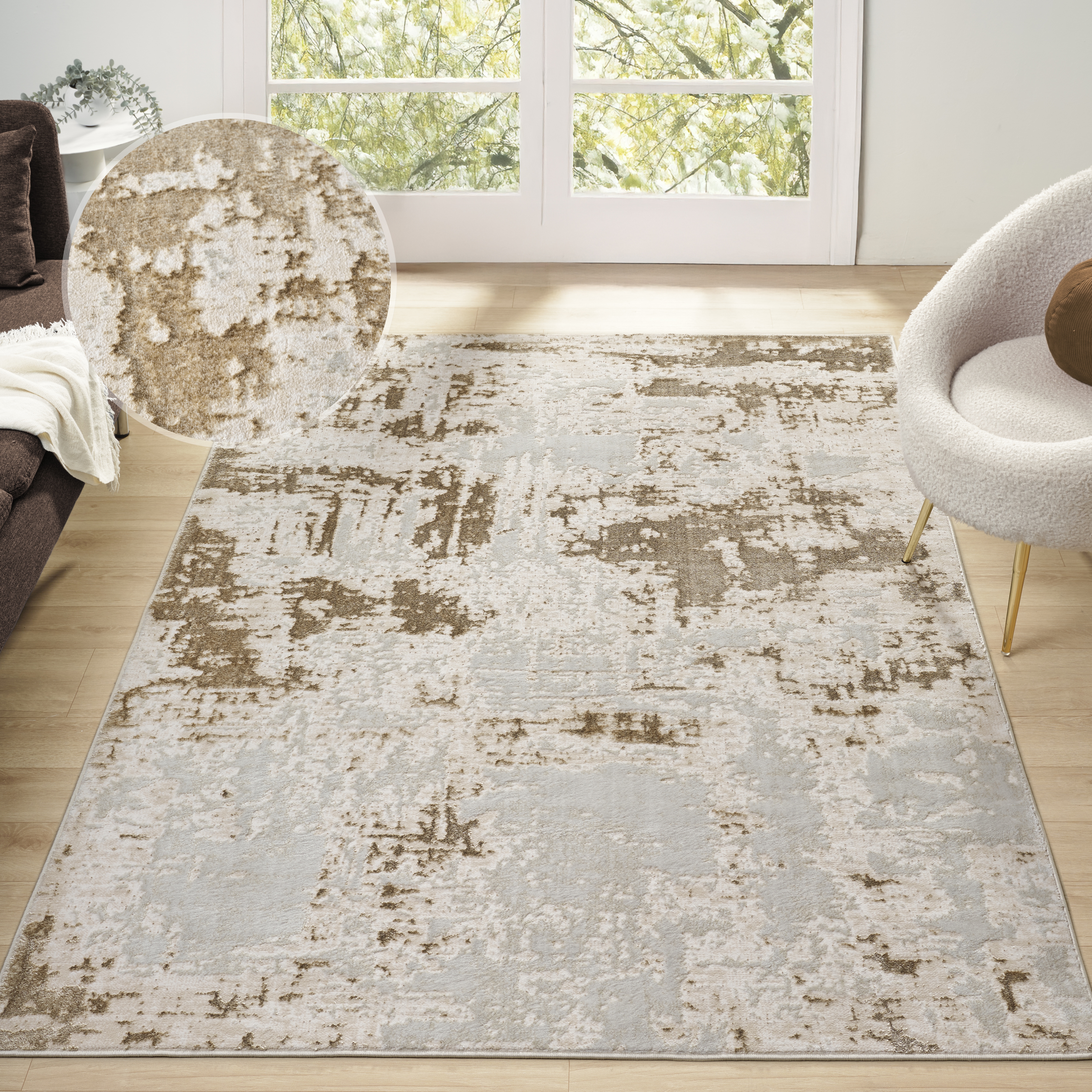 OTTO home Teppich "Miaja, im Vintage-Look" rechteckig 11 mm Höhe dichte Qualität, leichter Glanz, Wohnzimmer, Schlafzimmer, Esszimmer